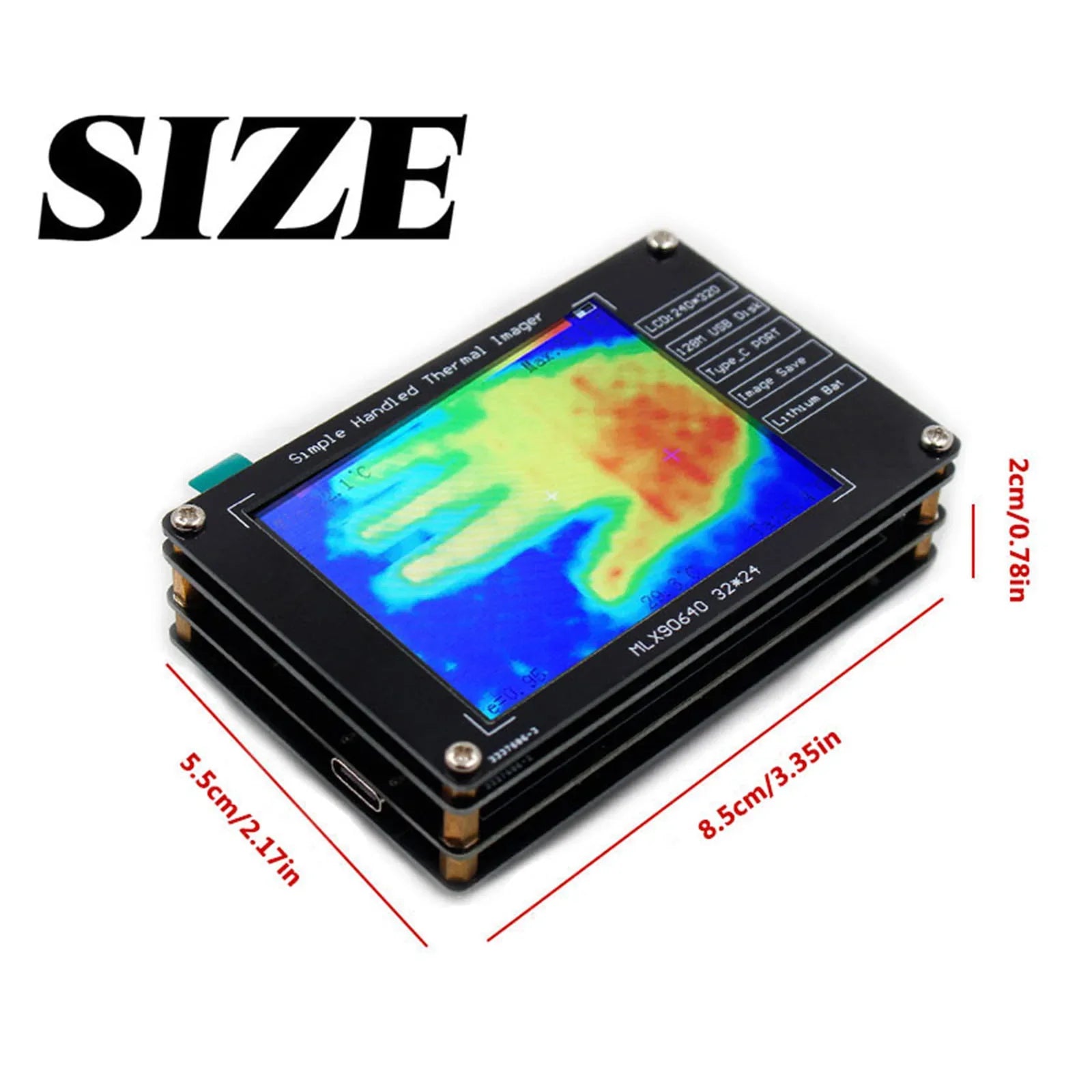 MLX90640 Caméra 'imagerie thermique à imageur thermique 2,8" pour les réparations électroniques