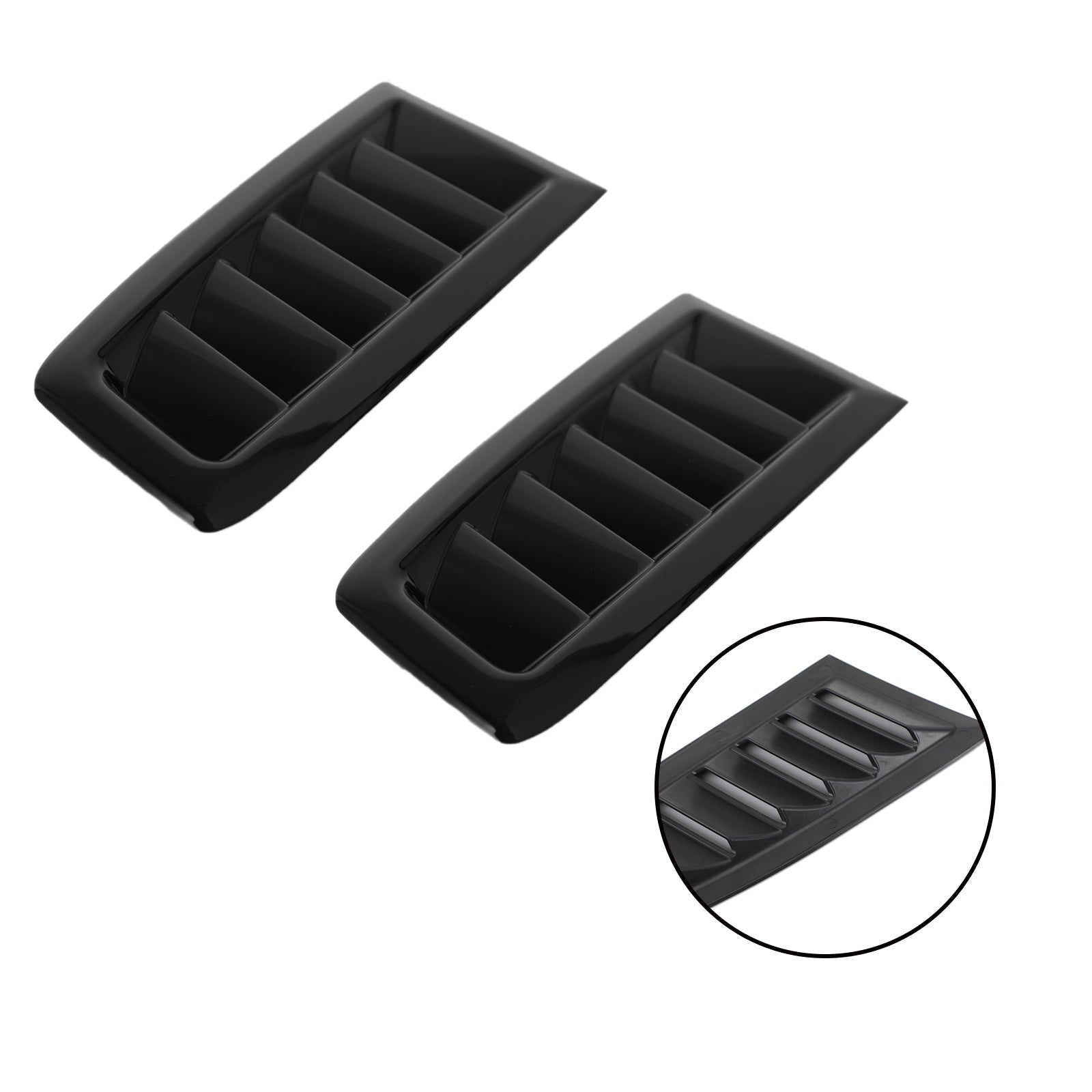 Garniture de capot d'évents de capot ABS universel noir brillant pour Ford Focus Rs St Mk2 Spr générique