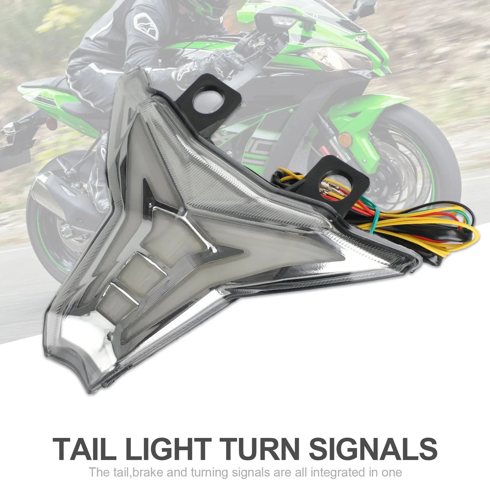 Geïntegreerd achterlicht flitsen voor Kawasaki Ninja ZX10R Z1000 2013-2022 generieke