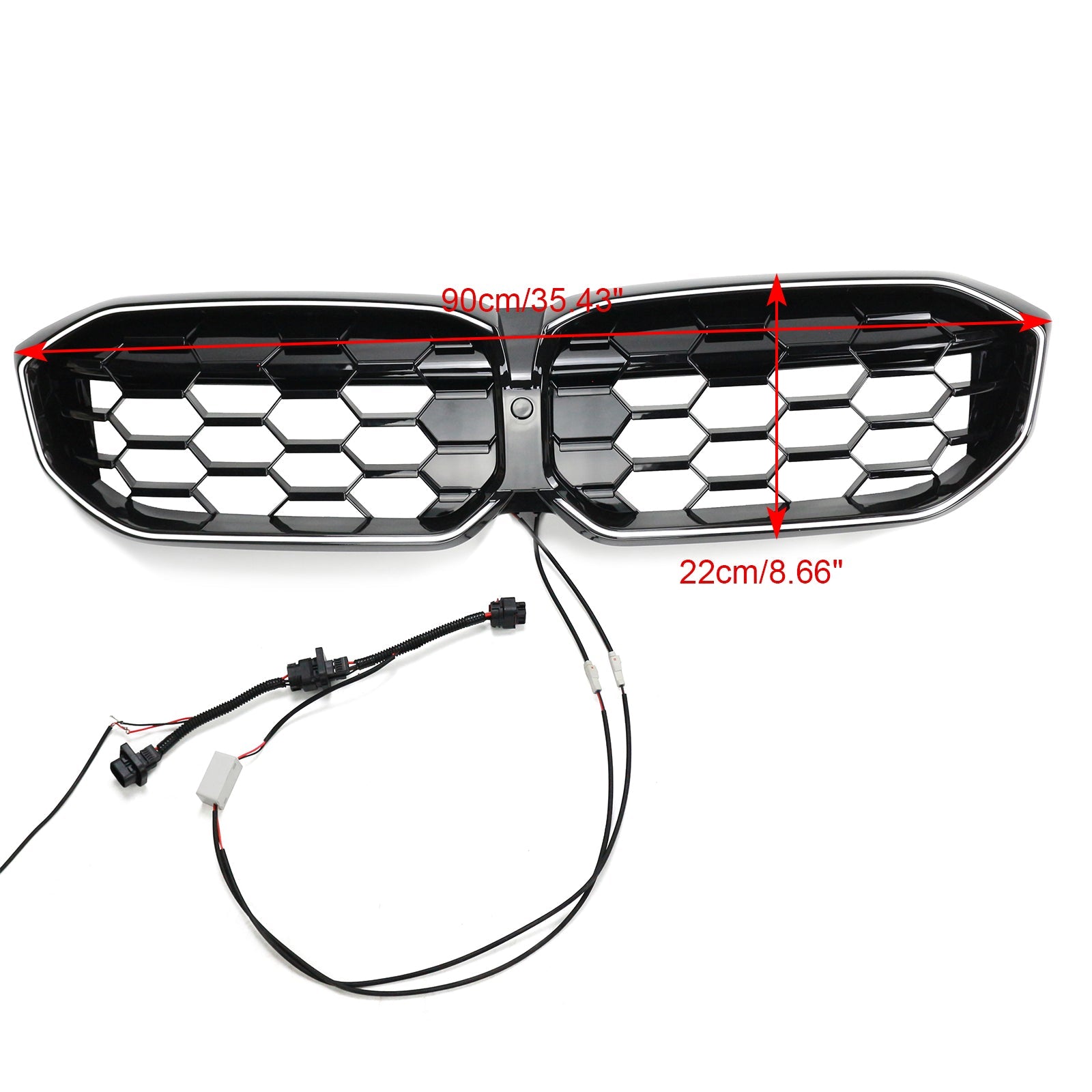 Malla de rejilla frontal de diamante negro brillante para BMW Serie 3 G20 G28 2023-2024