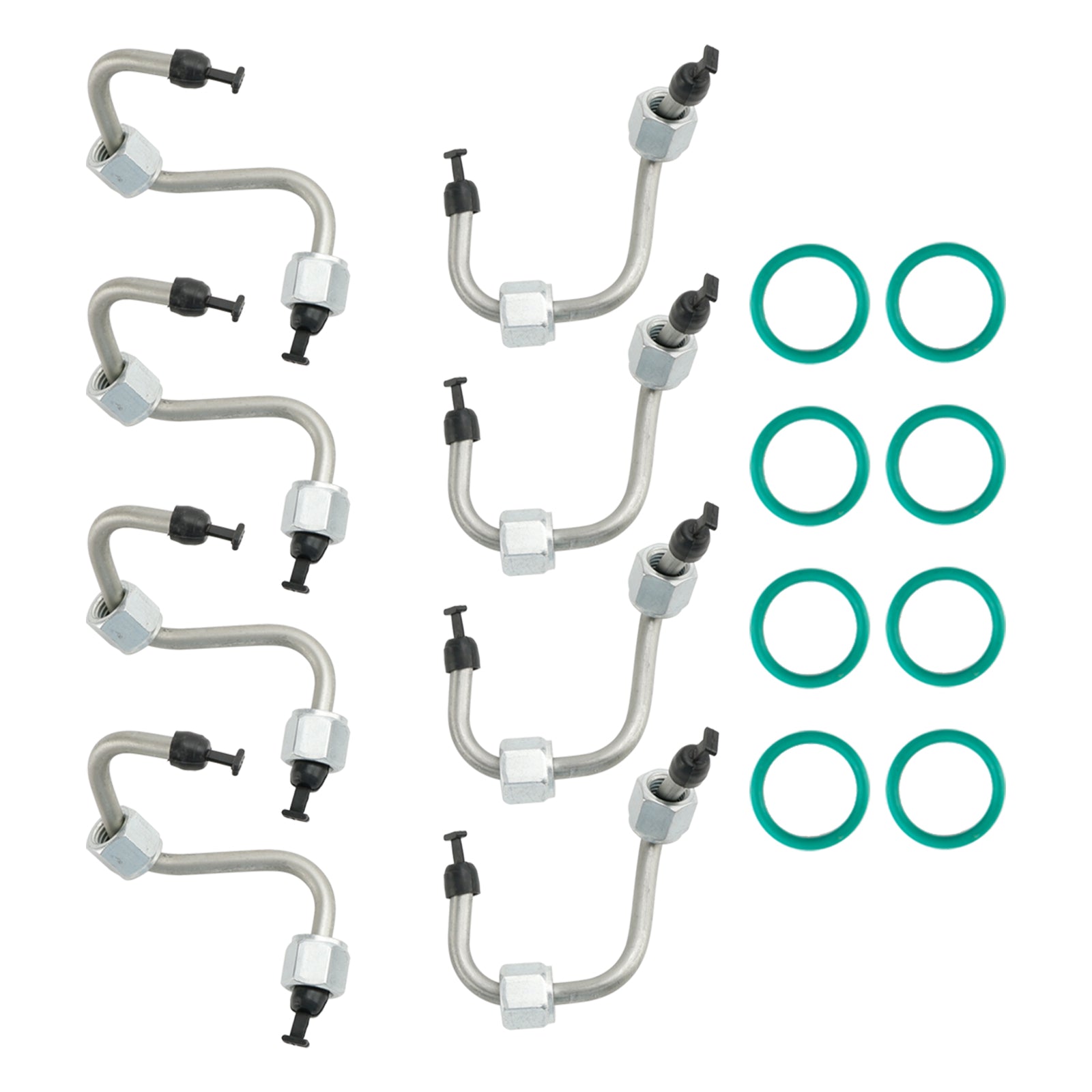 Kit de instalación de inyector de combustible de 8 piezas con línea de inyector para Ford F250-F550 6.4 2008-10