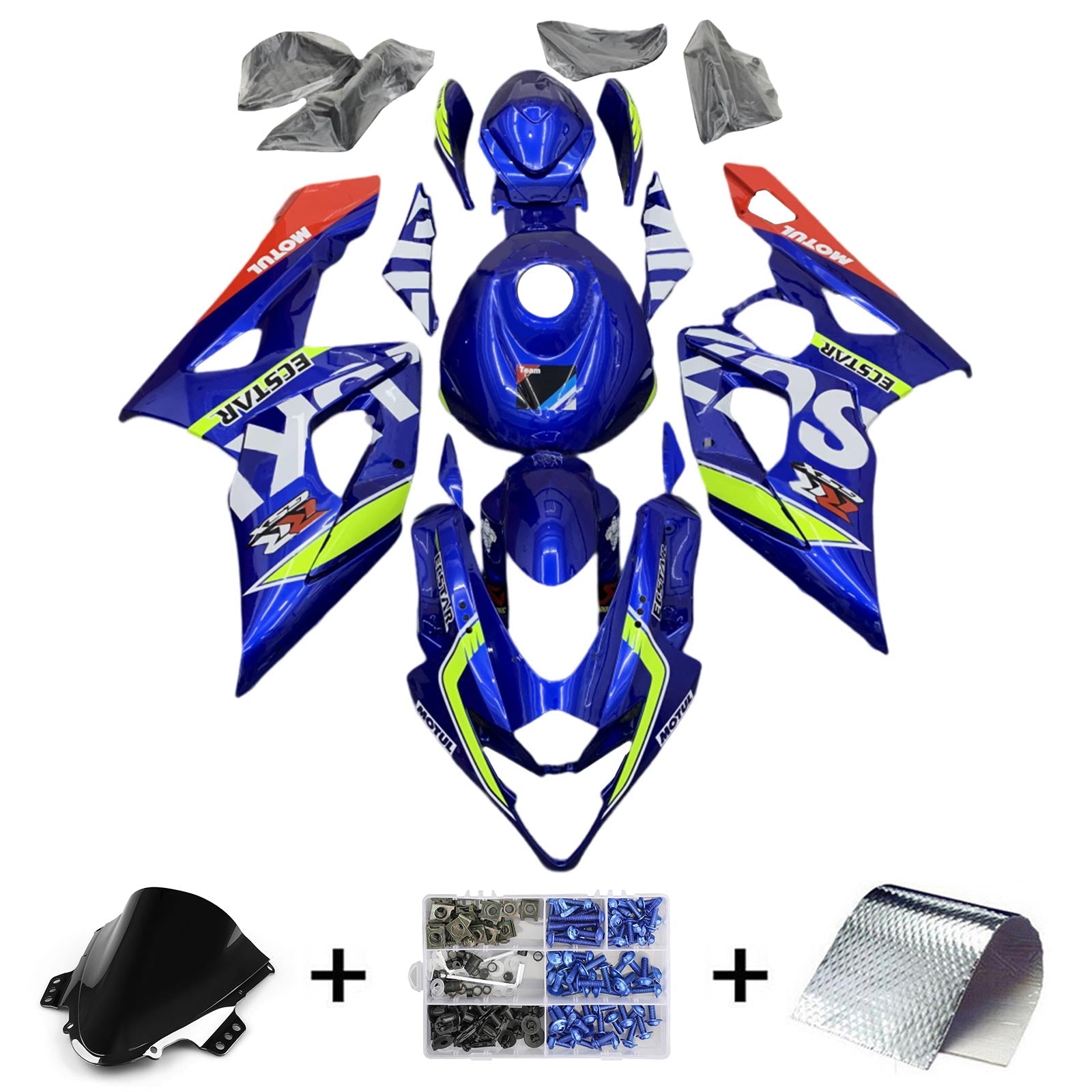 Amotopart Suzuki GSXR1000 2005-2006 K5 Kit carenatura carrozzeria in plastica ABS