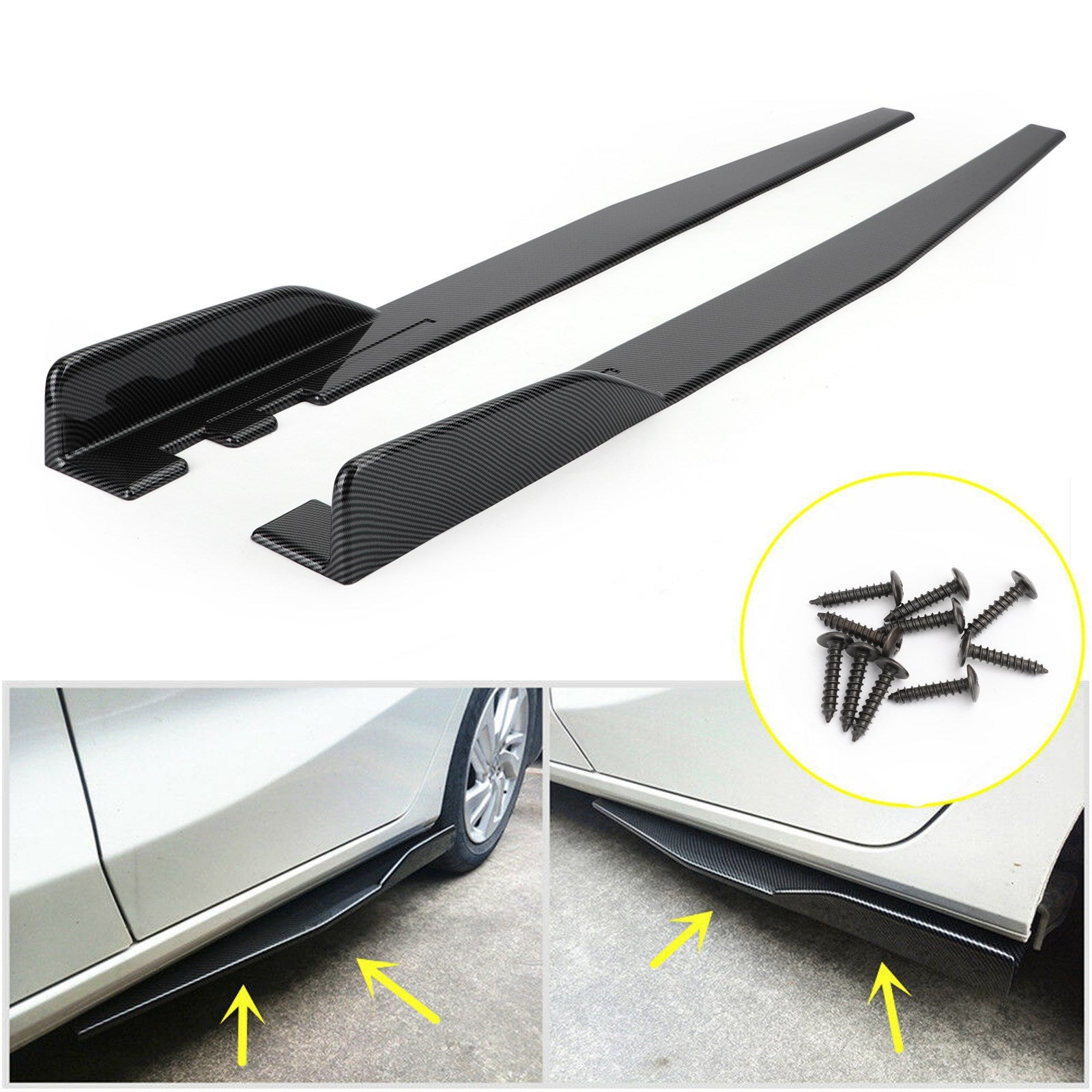 Honda Civic Accord S2000 Jupes latérales en fibre de carbone Diffuseur Winglet Wings Generic