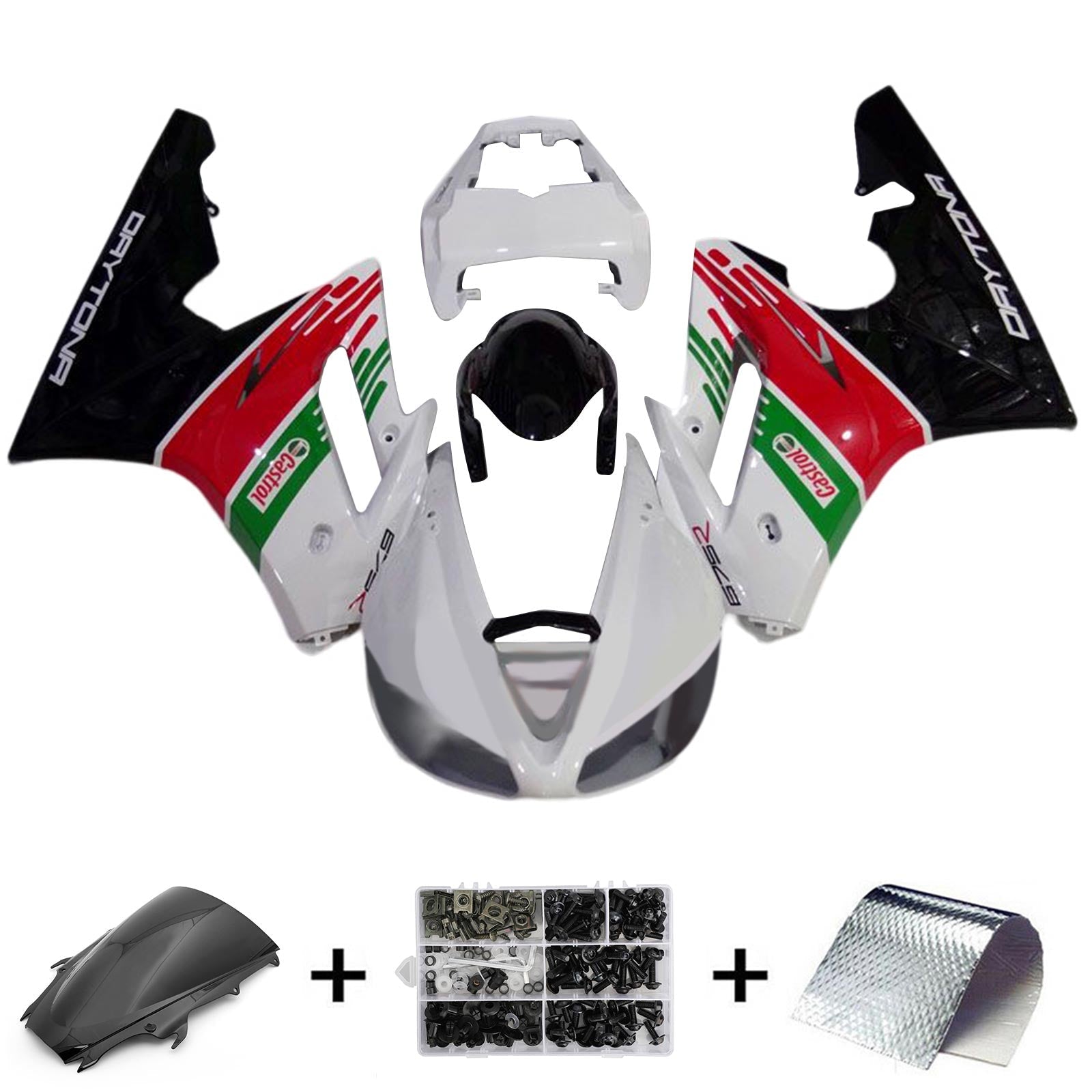 Amotopart Triumph Daytona 675 2009-2012 Kit de carenado de carrocería de plástico ABS