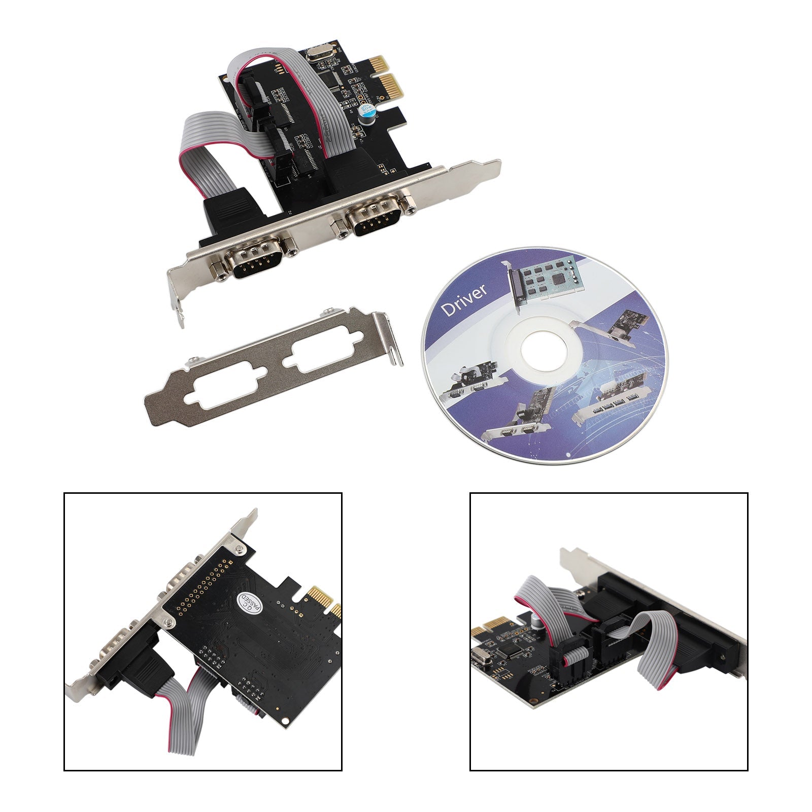 Tarjeta adaptadora de tarjeta de expansión PCI-Express de doble Chip serie WCH382 PCIE a RS232