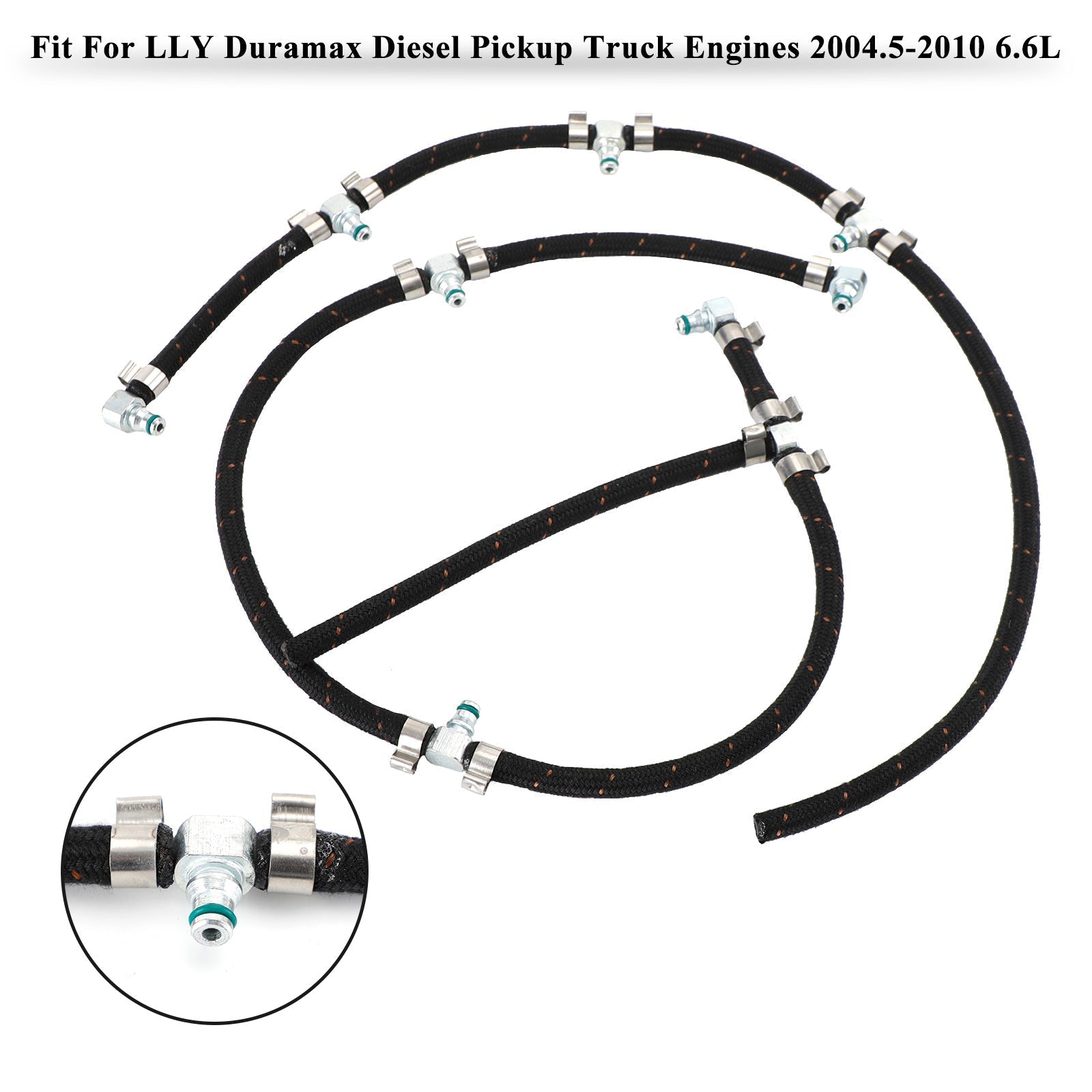 Duramax 2004-2010 Kit de ligne de retour d'injecteur de carburant pour moteurs de camion diesel 6,6 L