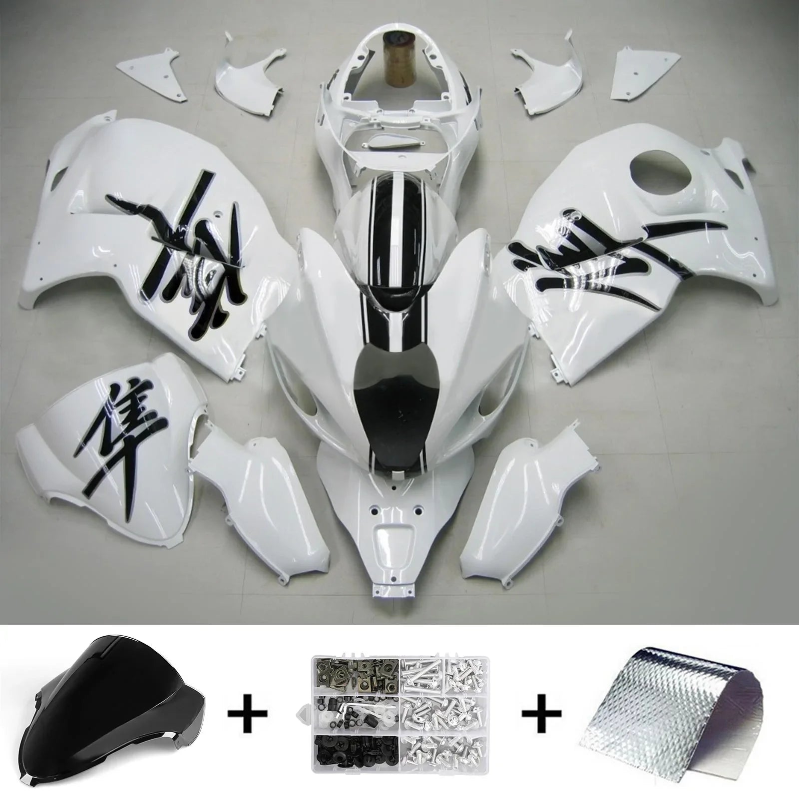 Amotopart Suzuki Hayabusa GSXR1300 1999-2007 Kit carenatura carrozzeria in plastica ABS