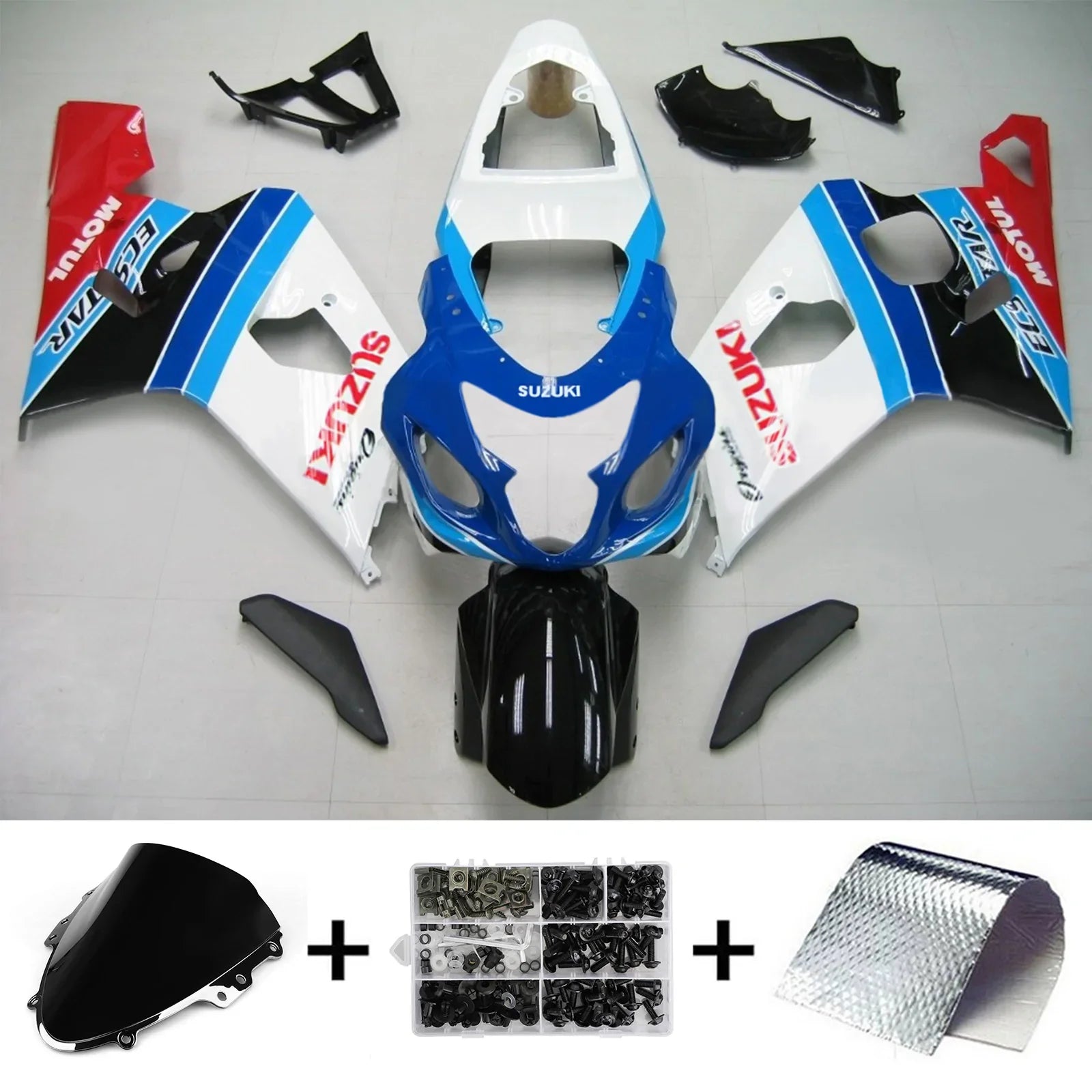 Amotopart Suzuki GSXR 600/750 2004-2005 Kit Carenatura Plastica ABS per Carrozzeria