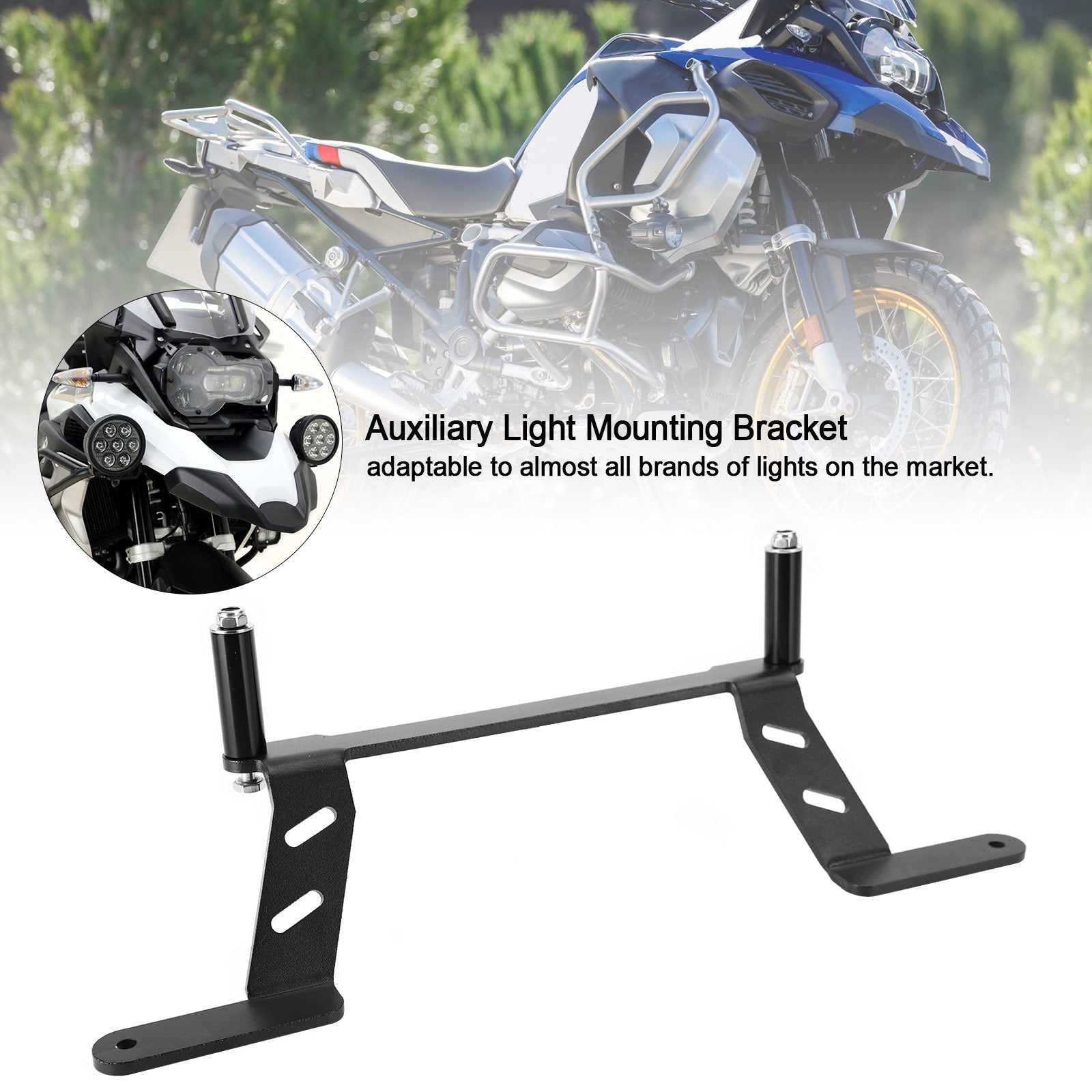 Soporte de montaje de luz auxiliar para BMW R1200GS R1250GS Adventure 2014-2021 Genérico