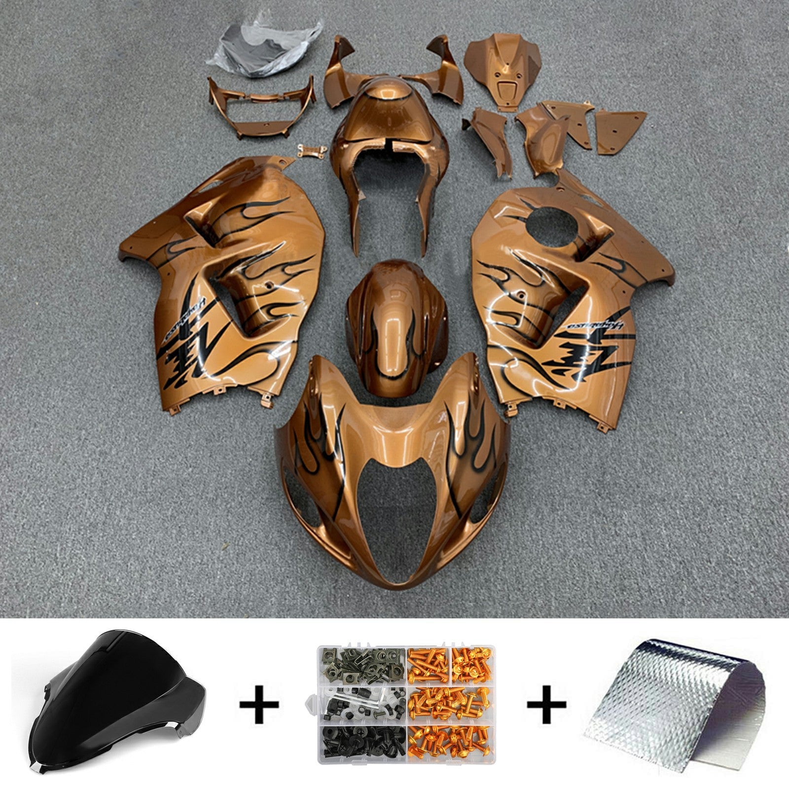 Amotopart Suzuki Hayabusa GSX1300R 1999-2007 Kit carena carrozzeria in plastica ABS