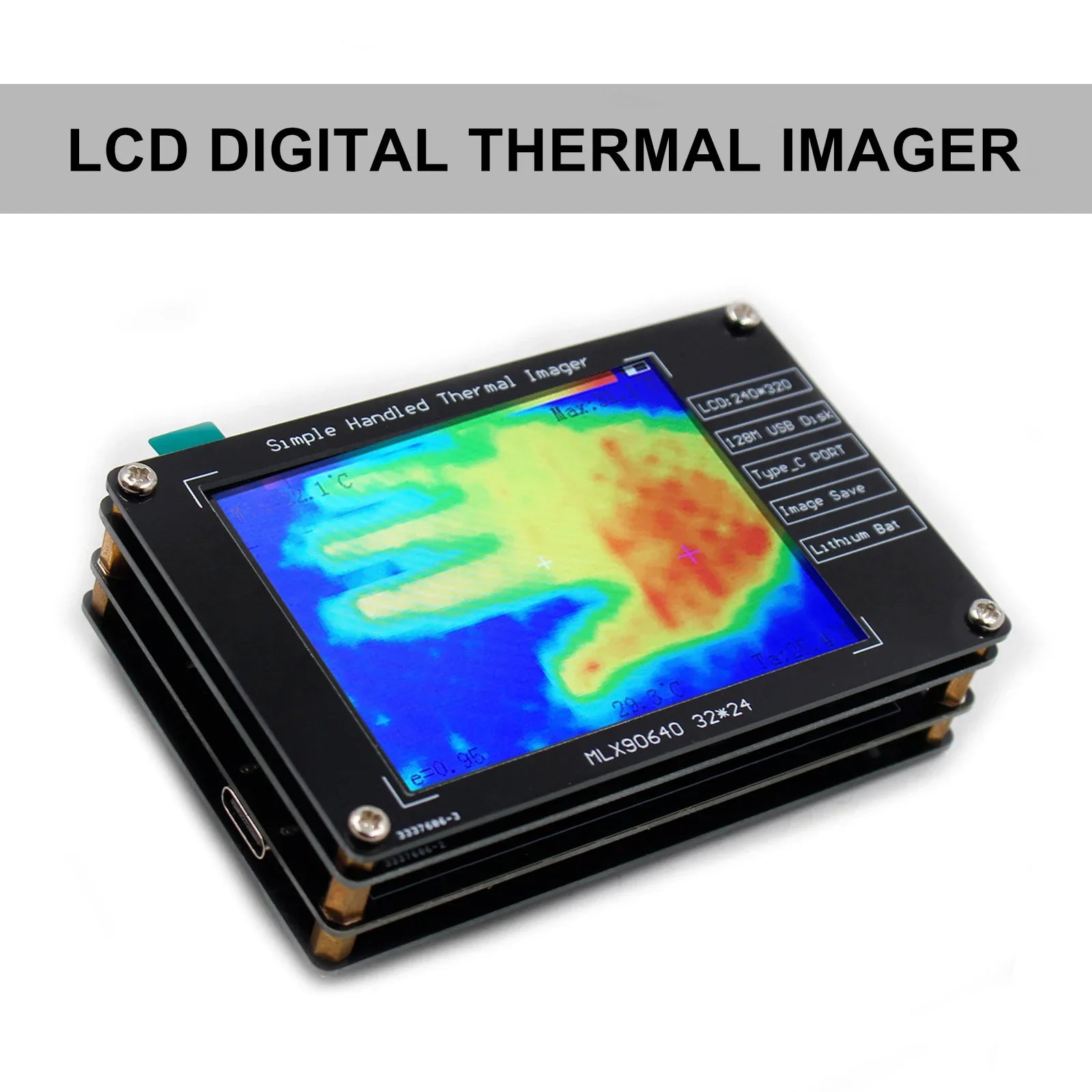 MLX90640 Caméra 'imagerie thermique à imageur thermique 2,8" pour les réparations électroniques