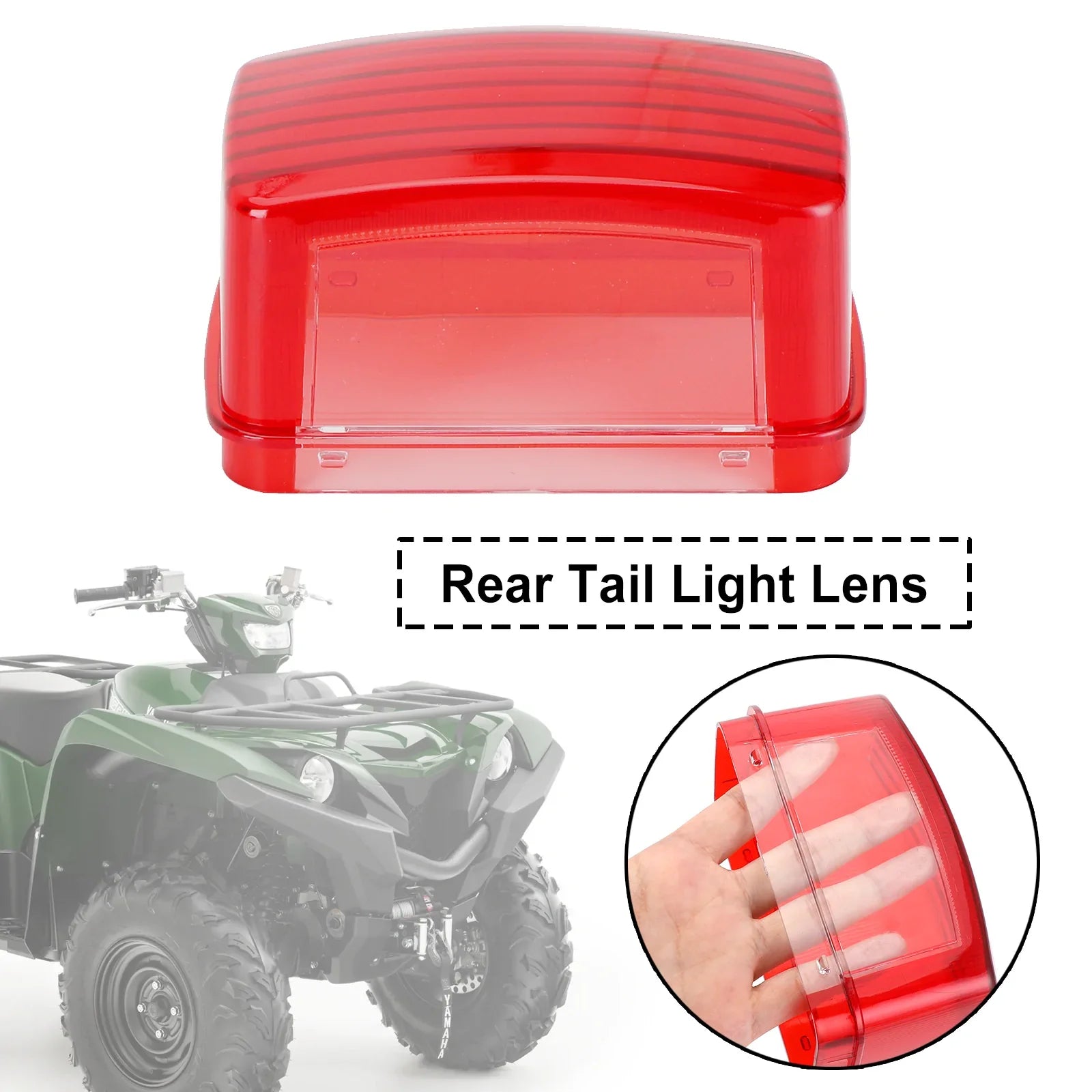 Lente de luz trasera para Yamaha Grizzly Kodiak Big Bear Bruin Rhino 450 660 700 genérico