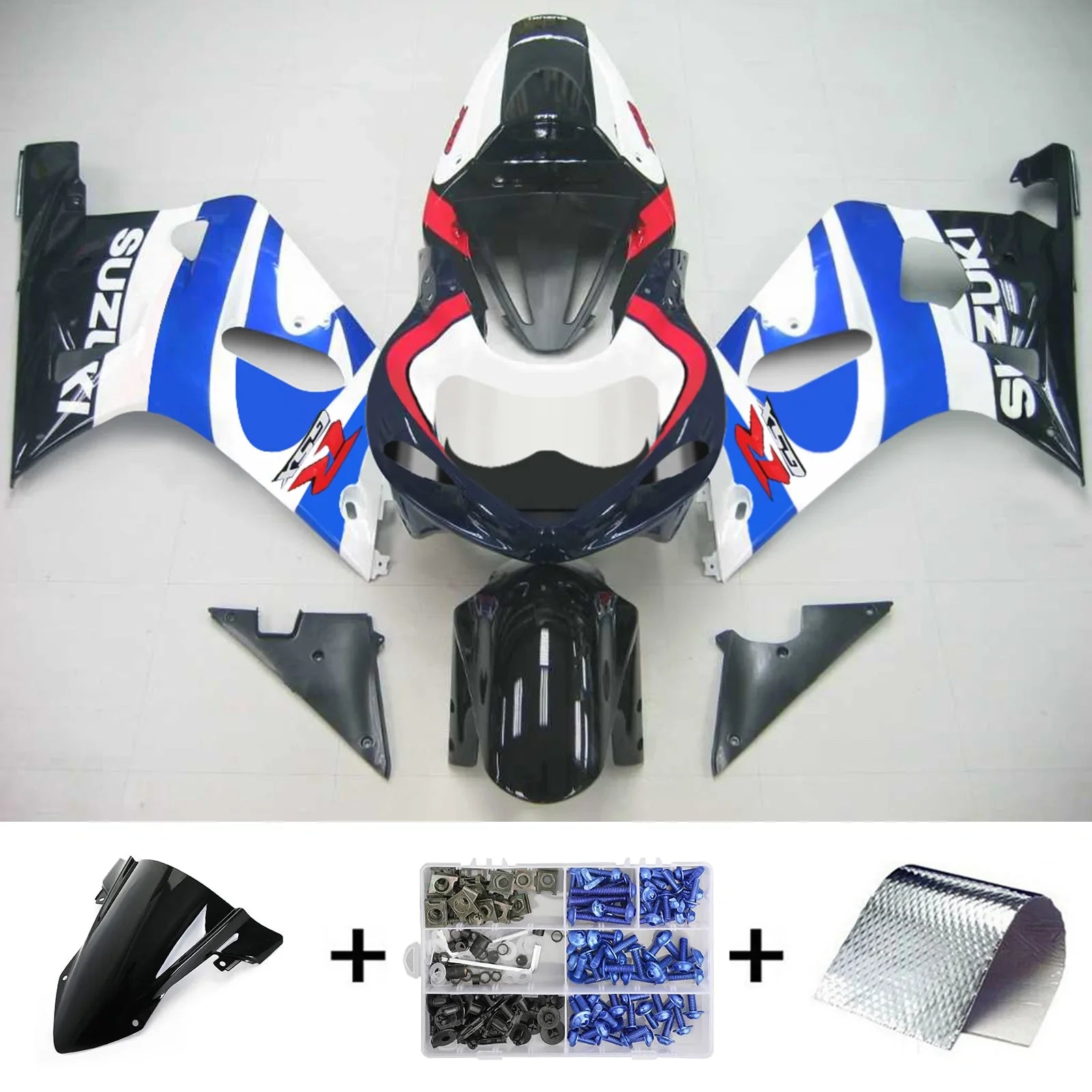 Amotopart Suzuki GSXR750 2001-2003 Kit Carenado Plastico ABS Carroceria