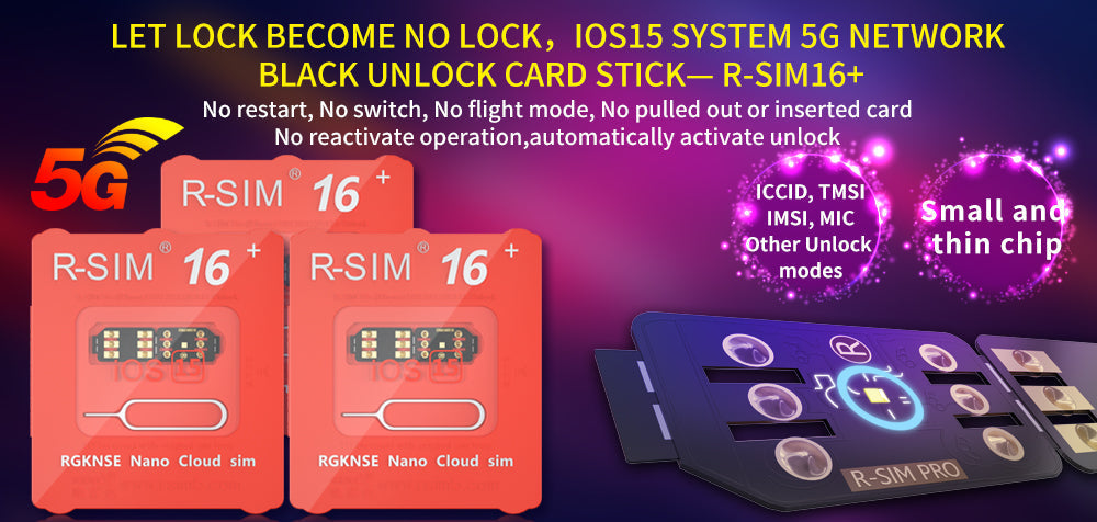 R-SIM 16+ Nano déverrouiller la carte RSIM pour iPhone 13 Pro 12 PRO MAX XS XR 8 IOS 15