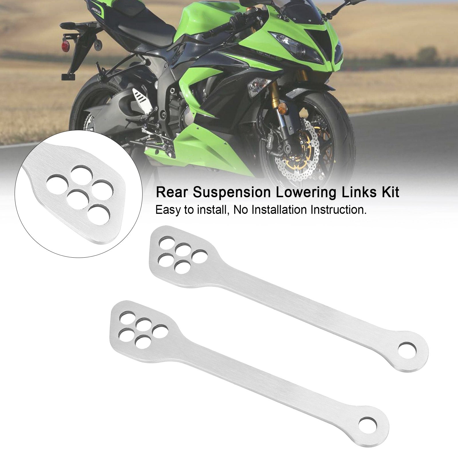 Kit de enlaces de descenso de suspensión trasera para KAWASAKI Ninja ZX6R ZX10R EX250 EX300 2003-2019 genérico