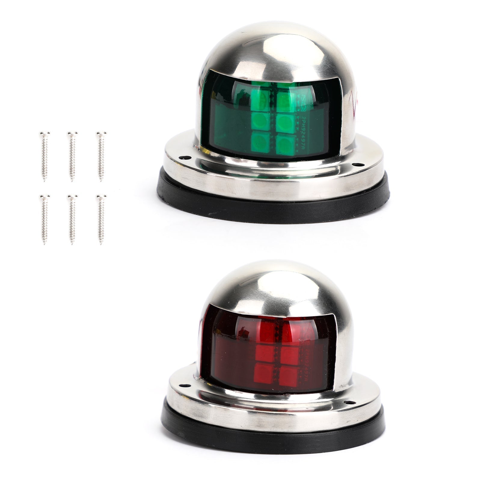 2x Red Green Marine Bow Boat 12V Yacht Pontoon Bright Signal Lights étanche