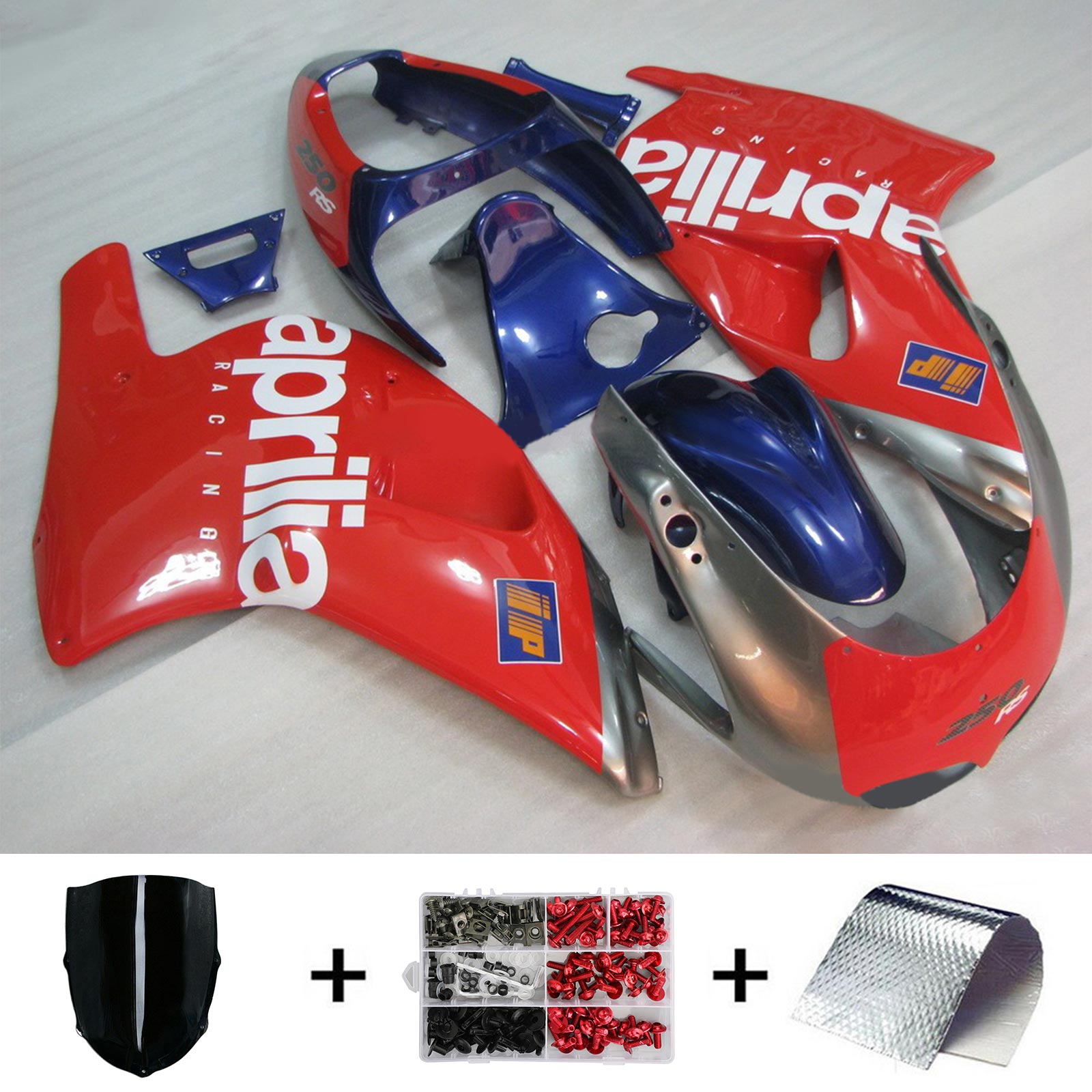 Amotopart Aprilia RS250 1994-1997 Kit Carénage Carrosserie Plastique ABS