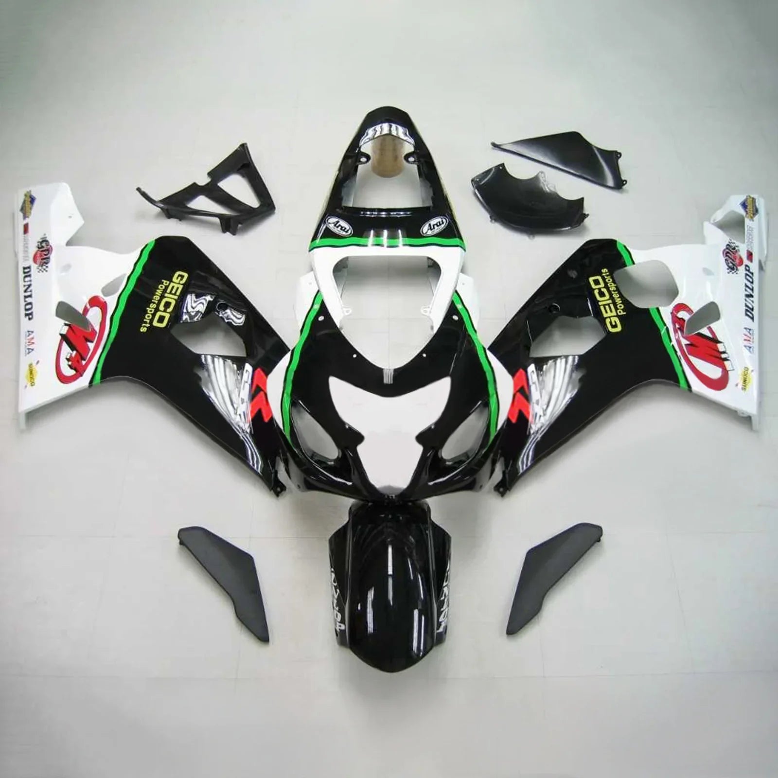 Amotopart Suzuki GSXR 600/750 2004-2005 Kit Carenatura Plastica ABS per Carrozzeria