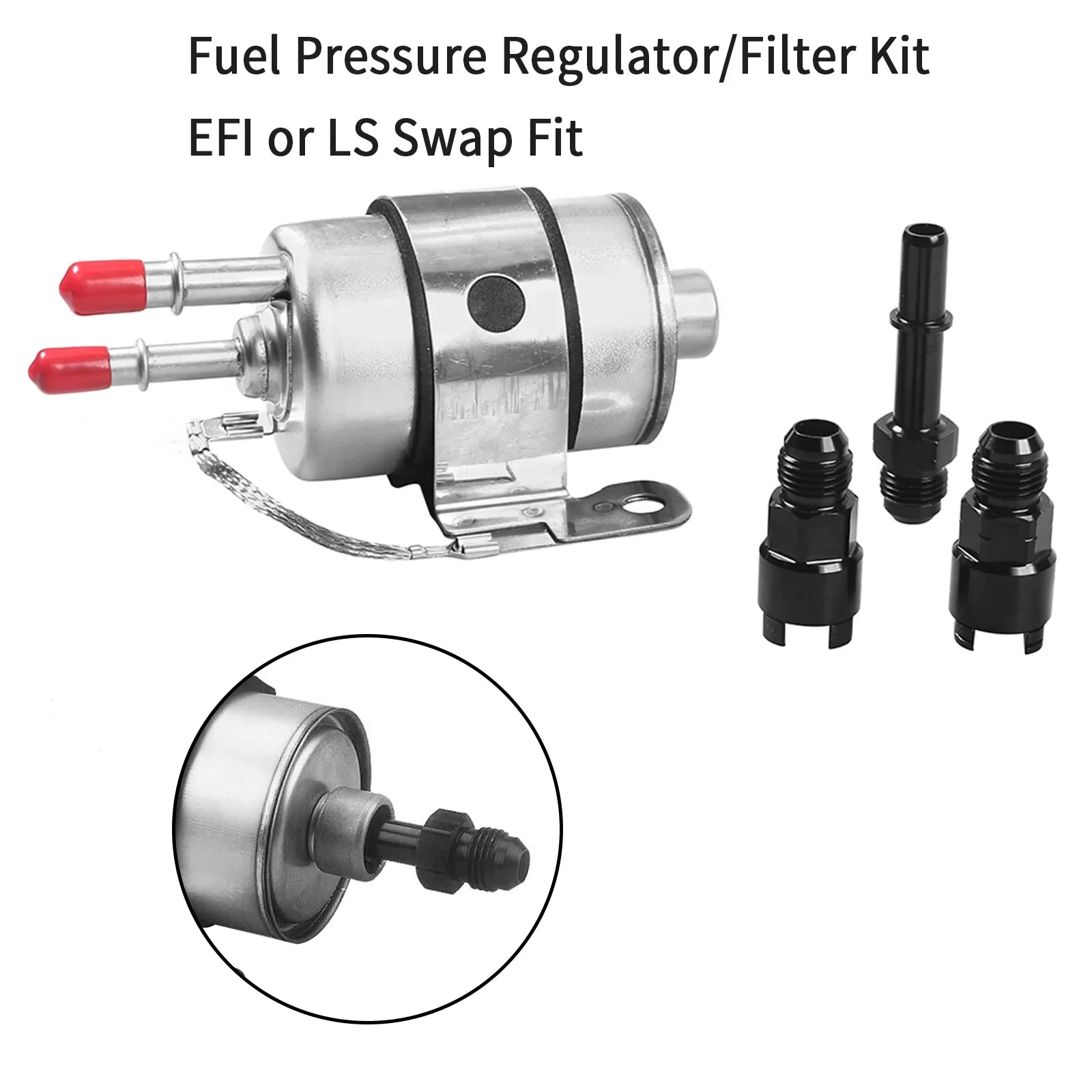 Kit filtro/regolatore pressione carburante AN6 EFI o LS Swap Fit Fittings per Corvette C5 generico