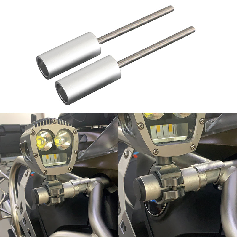 Areyourshop Paire de tiges d'extension de lumière auxiliaire pour BMW R1200GSA 14-2018 R1250GSA 18-2021