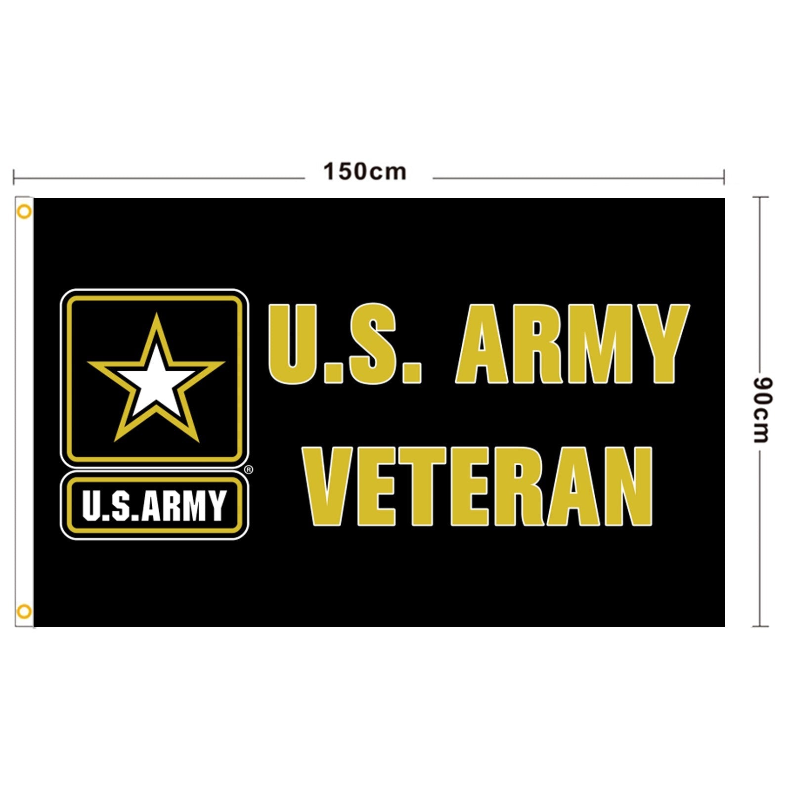 Bandera de veterano del ejército de EE. UU. de 3 x 5 pies, bandera de EE. UU., bandera de jardín de EE. UU. 