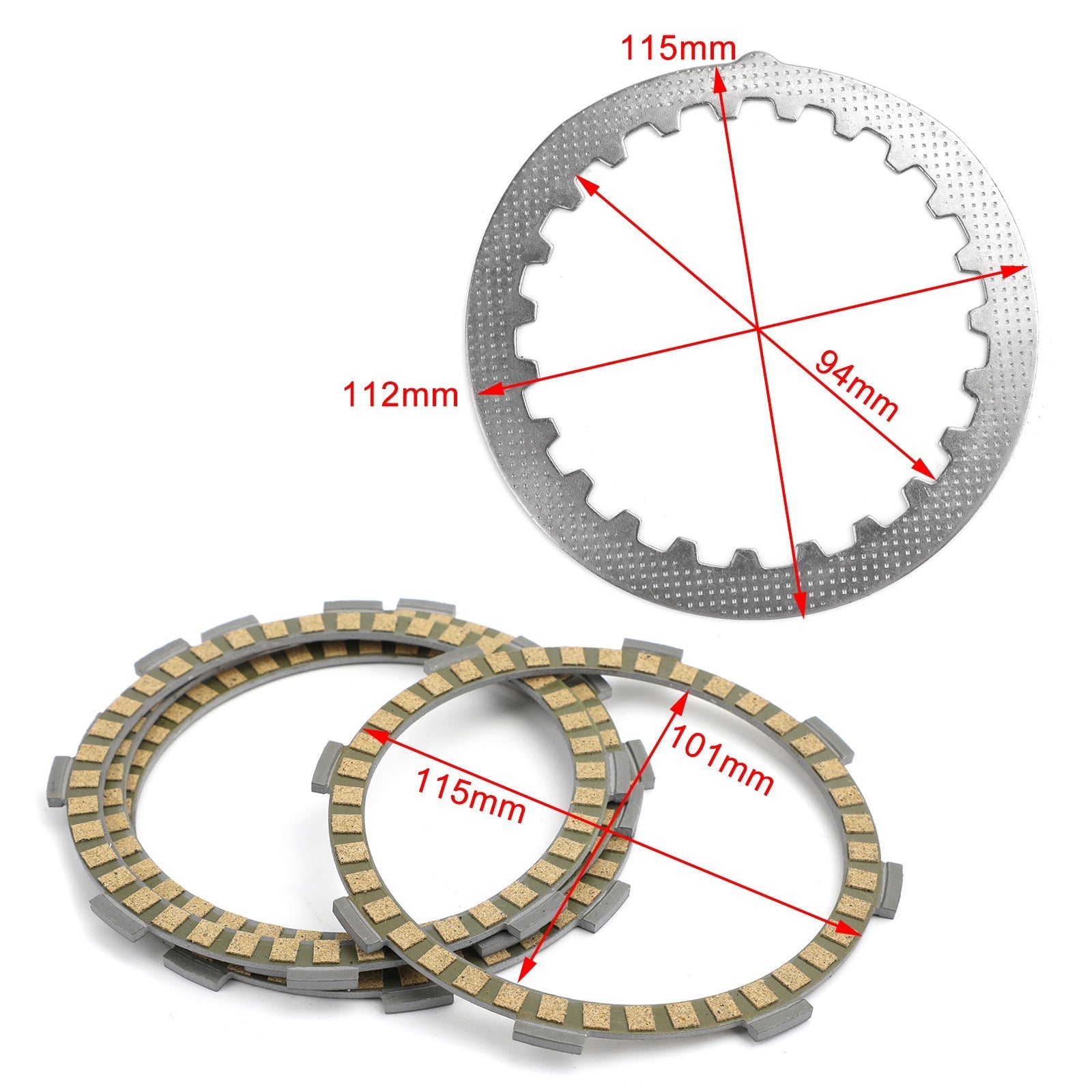 Kit frizione in acciaio e dischi di attrito per Yamaha DT50 RZ50 DT80 TDR80 YZ80 Generico