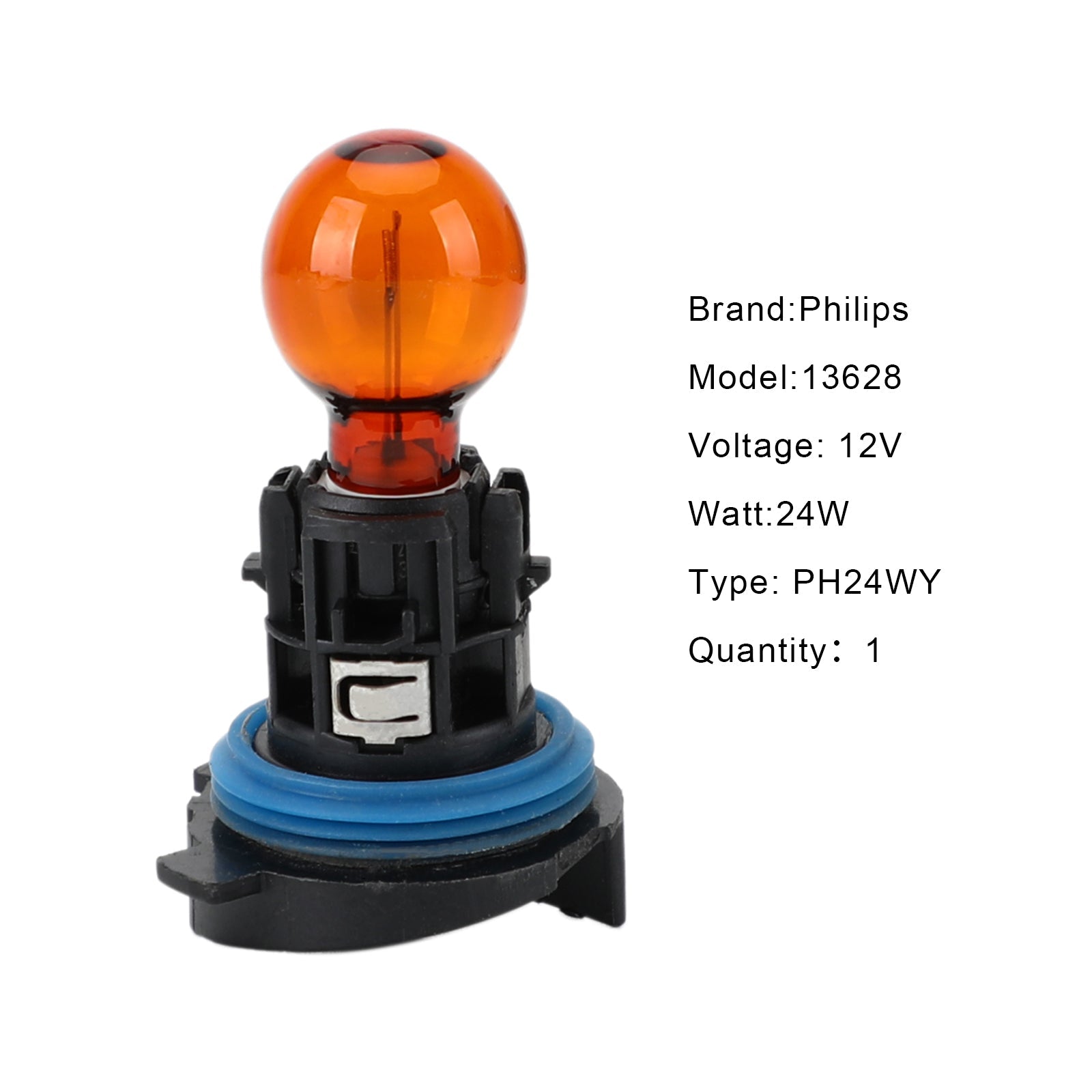 Para Philips 13628 con 12V24W PH24WY Socket Bombilla de lámpara halógena Singal Light Generic