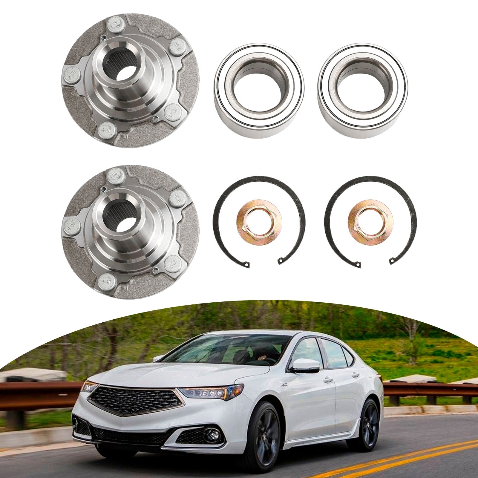 Acura TLX 2015-2019 2x voorwielnaaflagersets WH510118