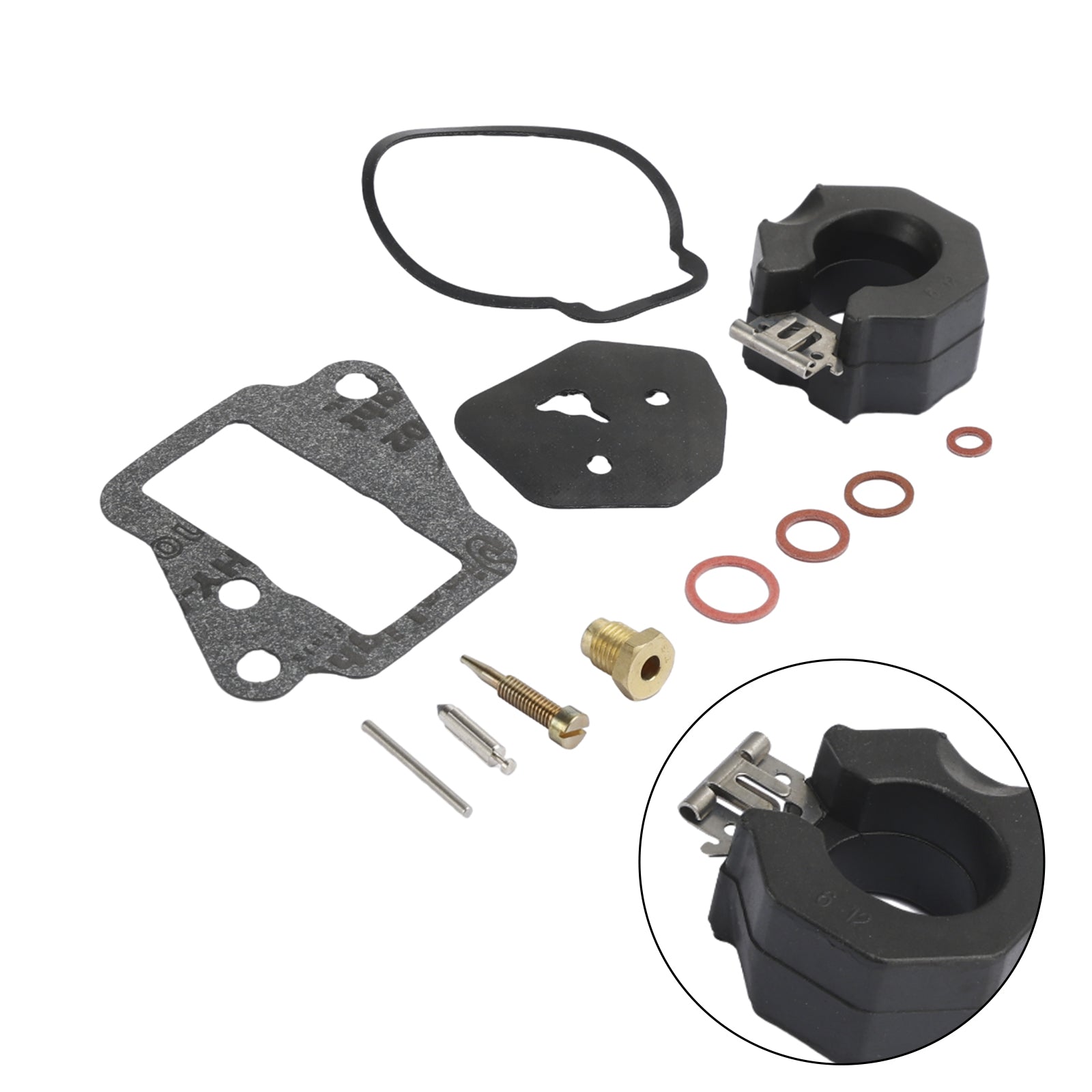 Kit de reconstrucción de carburador para Yamaha 9.9HP 1986-1995 15HP 1984-1992 6E7-W0093