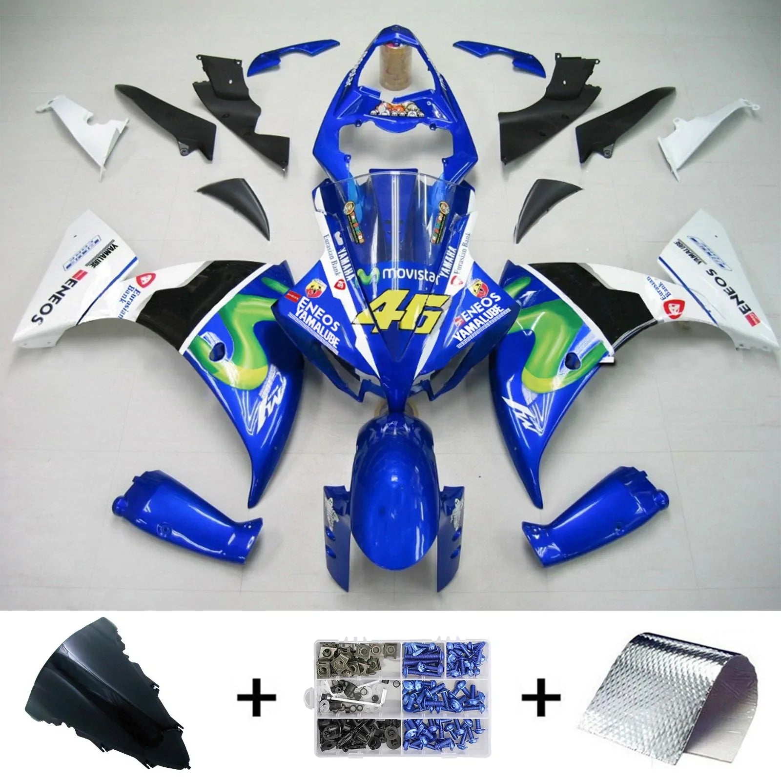 Amotopart Kit Carena per Yamaha YZF 1000 R1 2009-2011 Generico