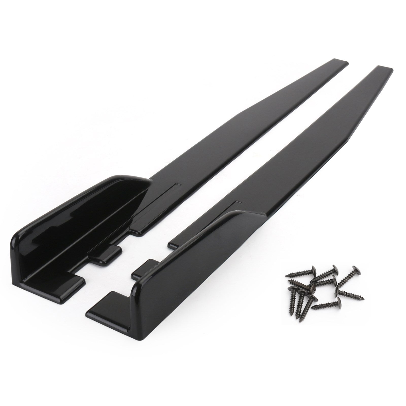 Paire 120cm Car Gloss Black Side Skirts Rocker Splitters Diffuser Winglet Wings Generic