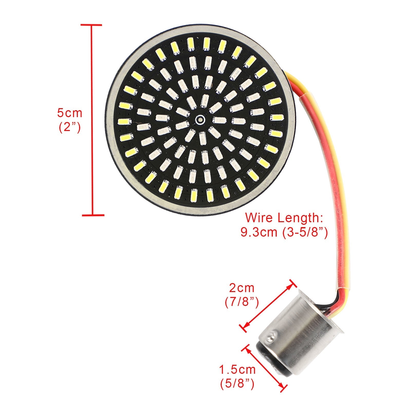 1157 LED Clignotant Inserts Lampe Fit pour Softail Touring Dyna Sportster Générique