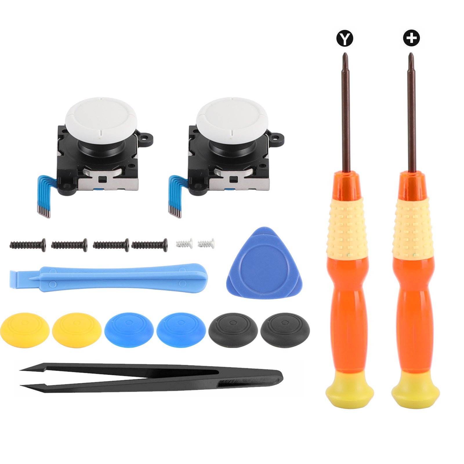 Kit de réparation 19 en 1 3D Analog Sensor Stick + Tool Fit pour Switch Lite Joystick