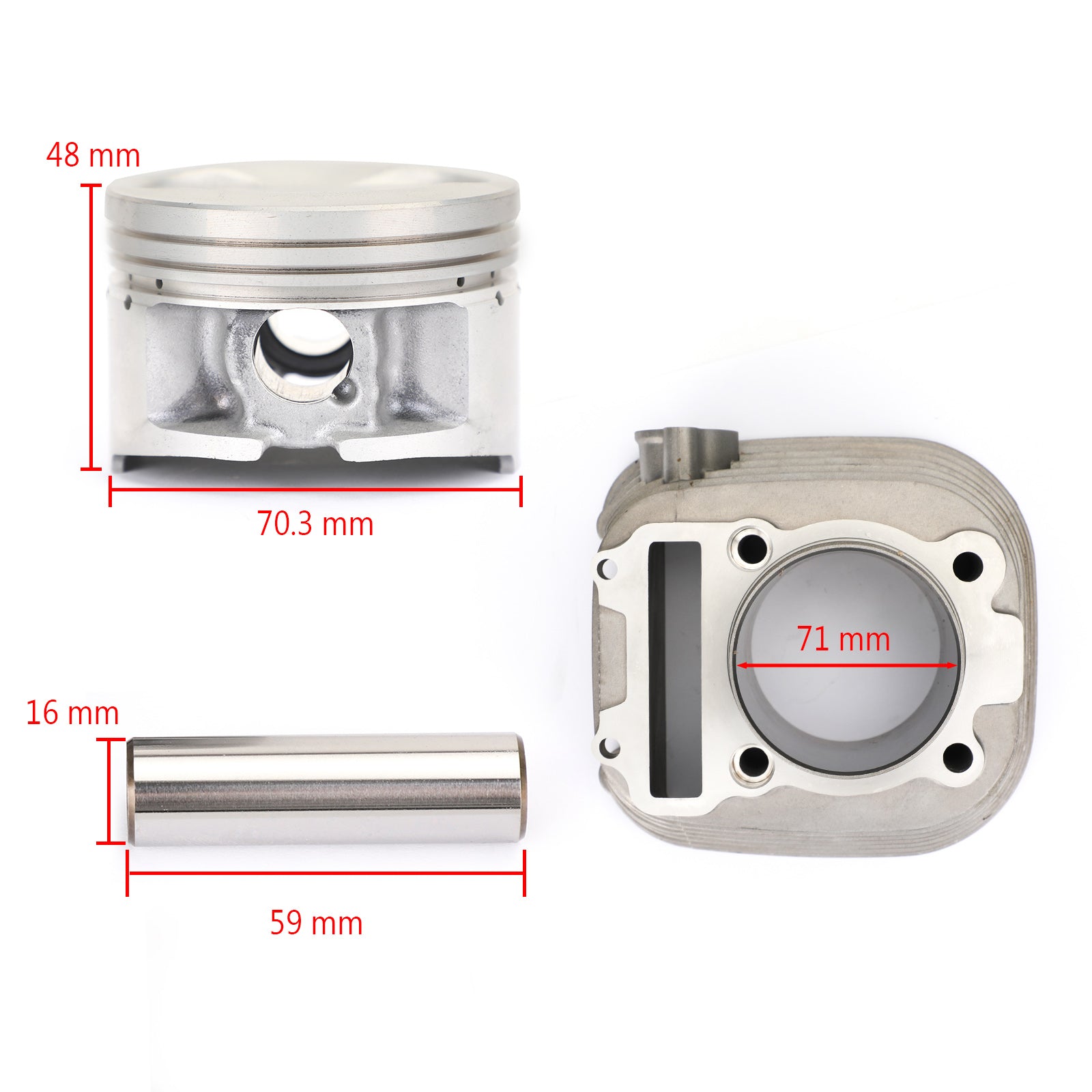 Kit de joints de piston de cylindre pour Yamaha Moto-4 Bear Tracker Timberwolf 250 89-04 générique