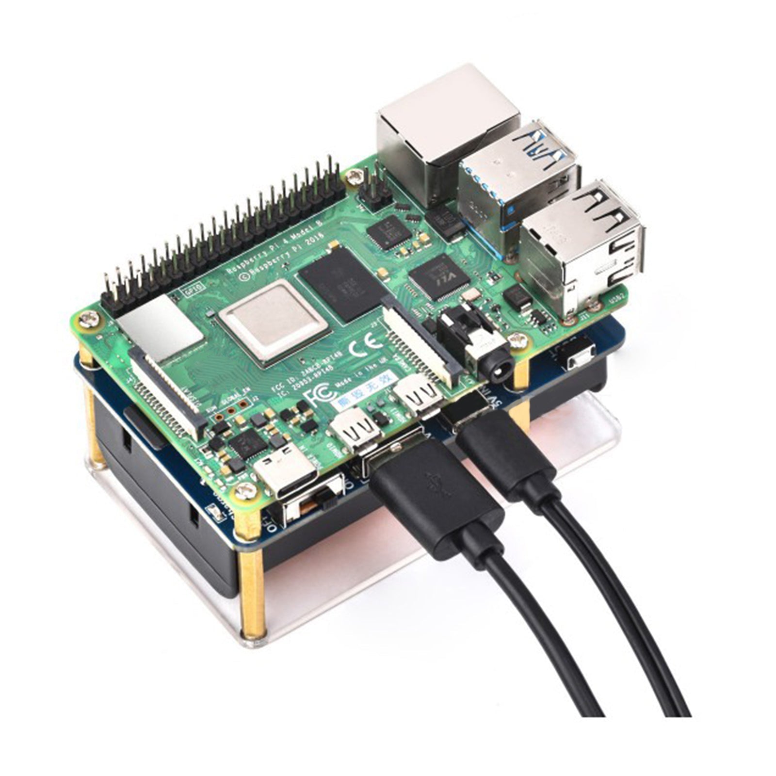 Kit UPS HAT (D) per modulo di alimentazione senza interruzioni Raspberry Pi 5V