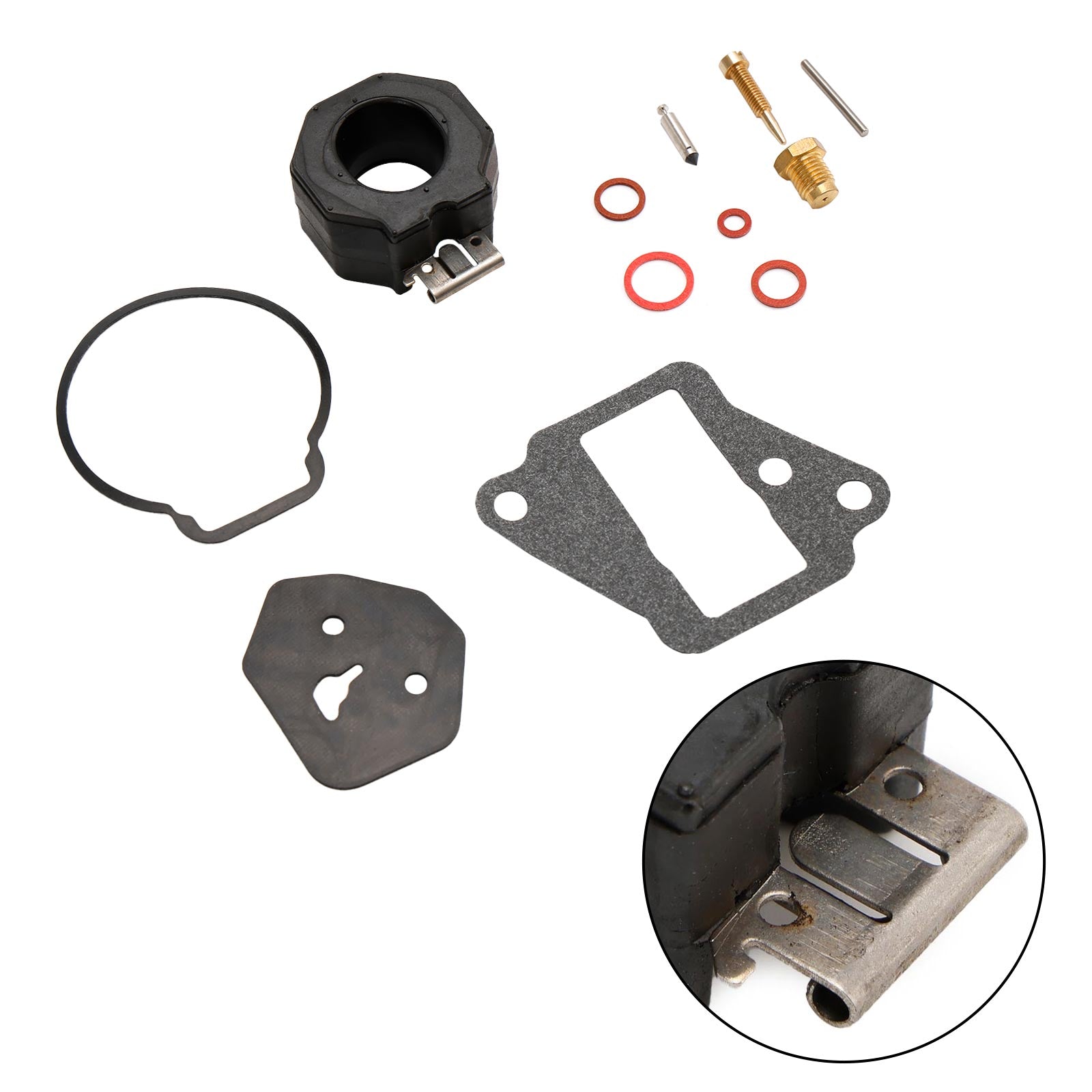 Kit de reconstrucción de carburador apto para Yamaha 9.9HP 15HP 6E7-W0093-01 6E7-W0093-02