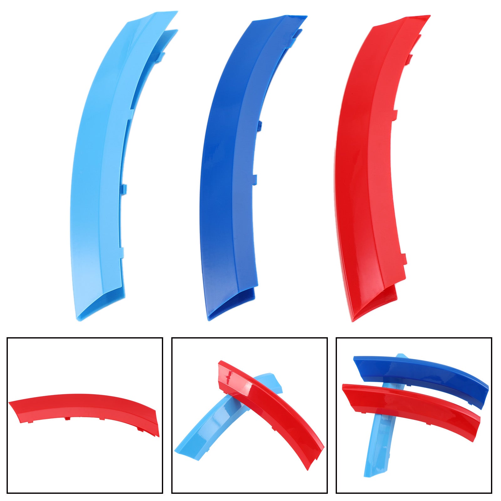 Strisce di copertura della griglia tricolore per BMW X5 2008-2013 Generico