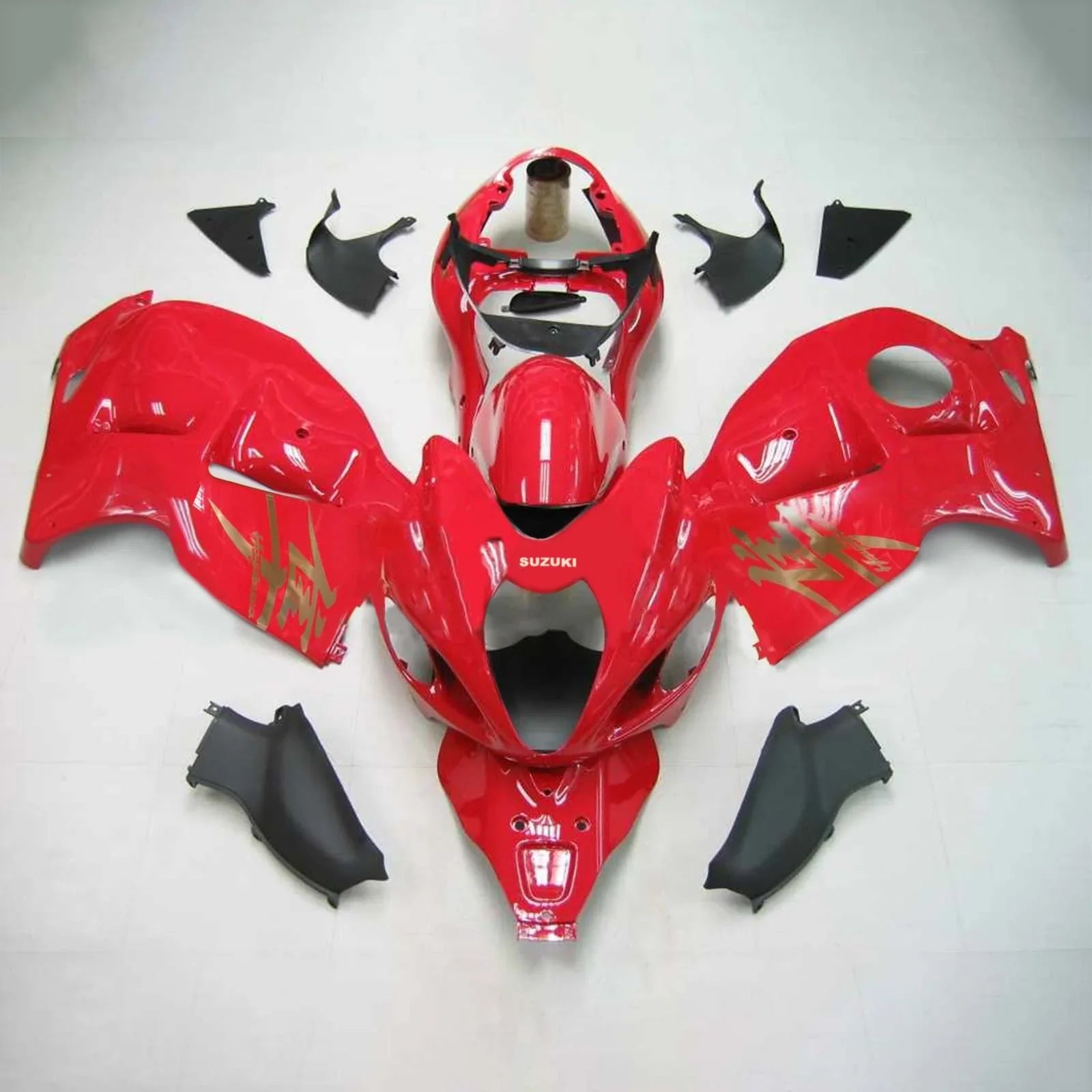 Amotopart Suzuki Hayabusa GSXR1300 1999-2007 Kit Carénage Carrosserie Plastique ABS