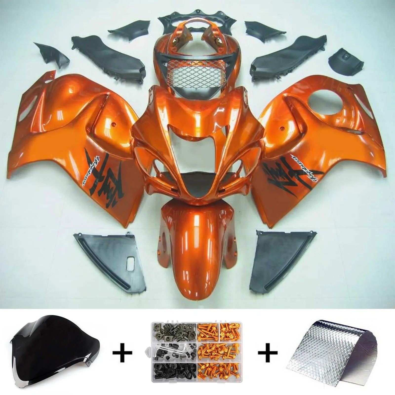 Amotopart Suzuki Hayabusa GSXR1300 2008-2020 Kit de carénage Carrosserie Plastique ABS