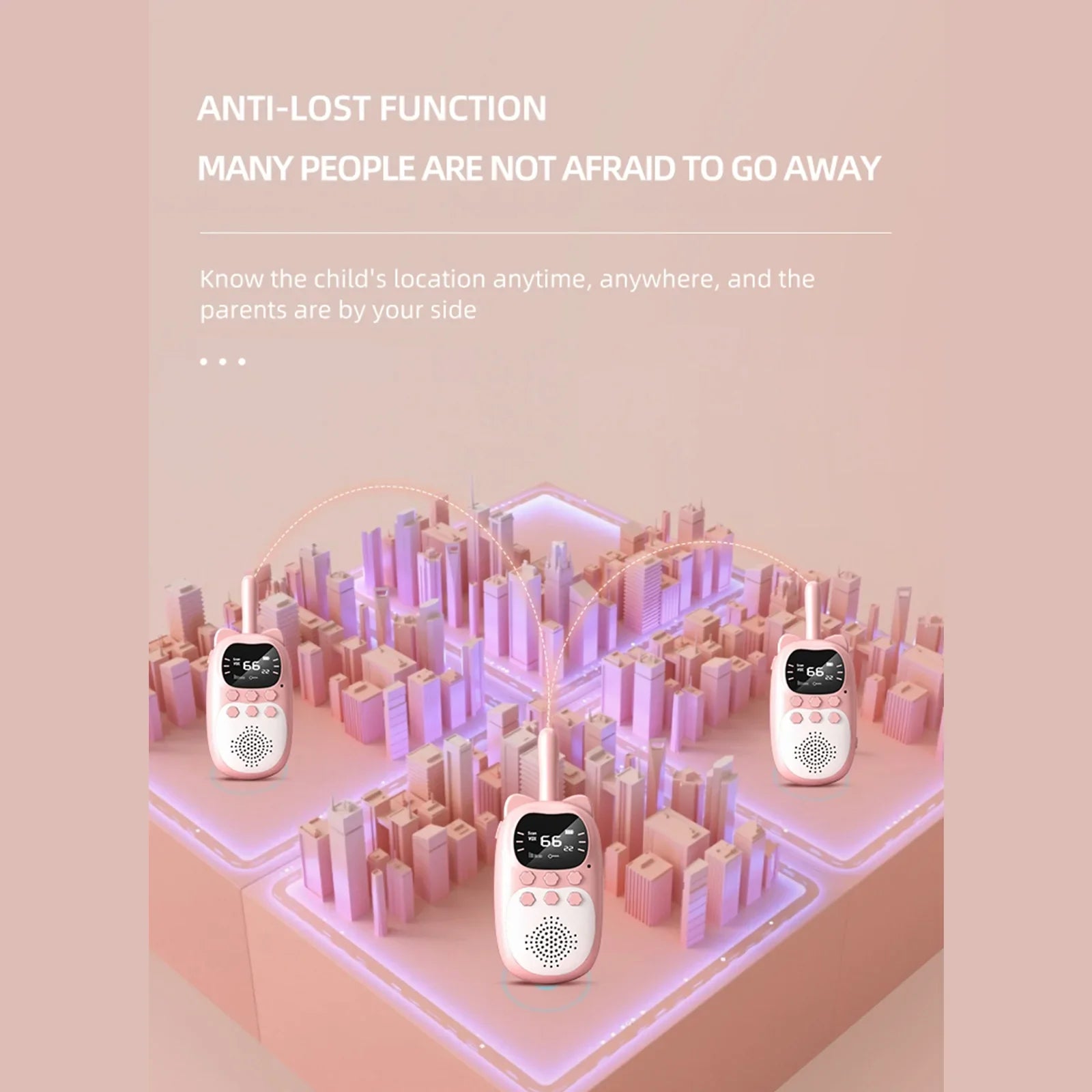 Paquete de 2 Talkies -Walkies Children - Rango de 3 km - 22 canales - Lámpara de bolsillo - Recargable