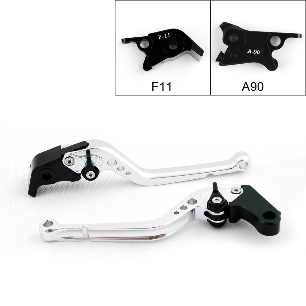 Manetas Freno Embrague Largas para KTM 690 Duke R 2014-2016 (F11/A90) Negras Genéricas 