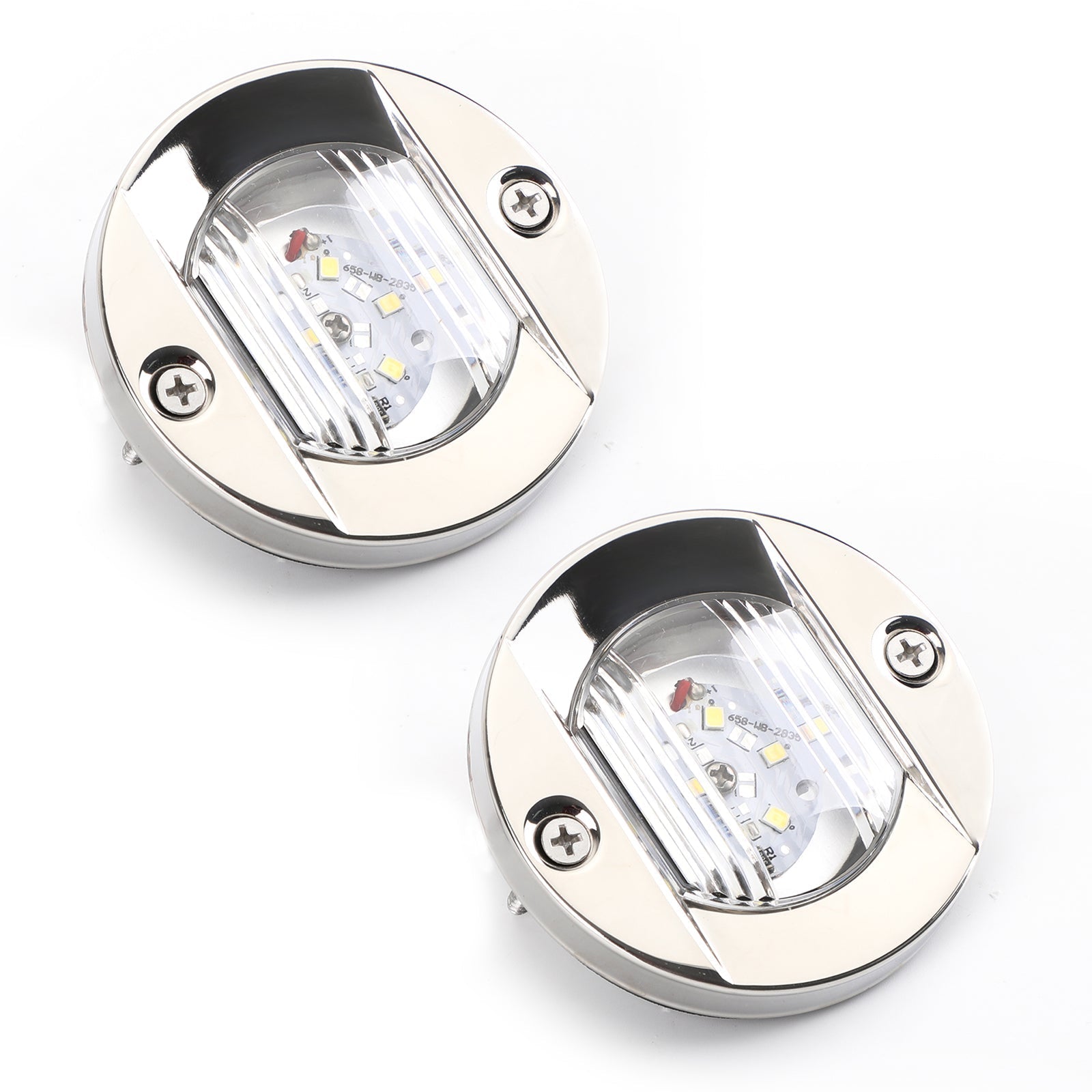 2pcs LED mornariška jahta jahta krom sidrno krmo svetlob