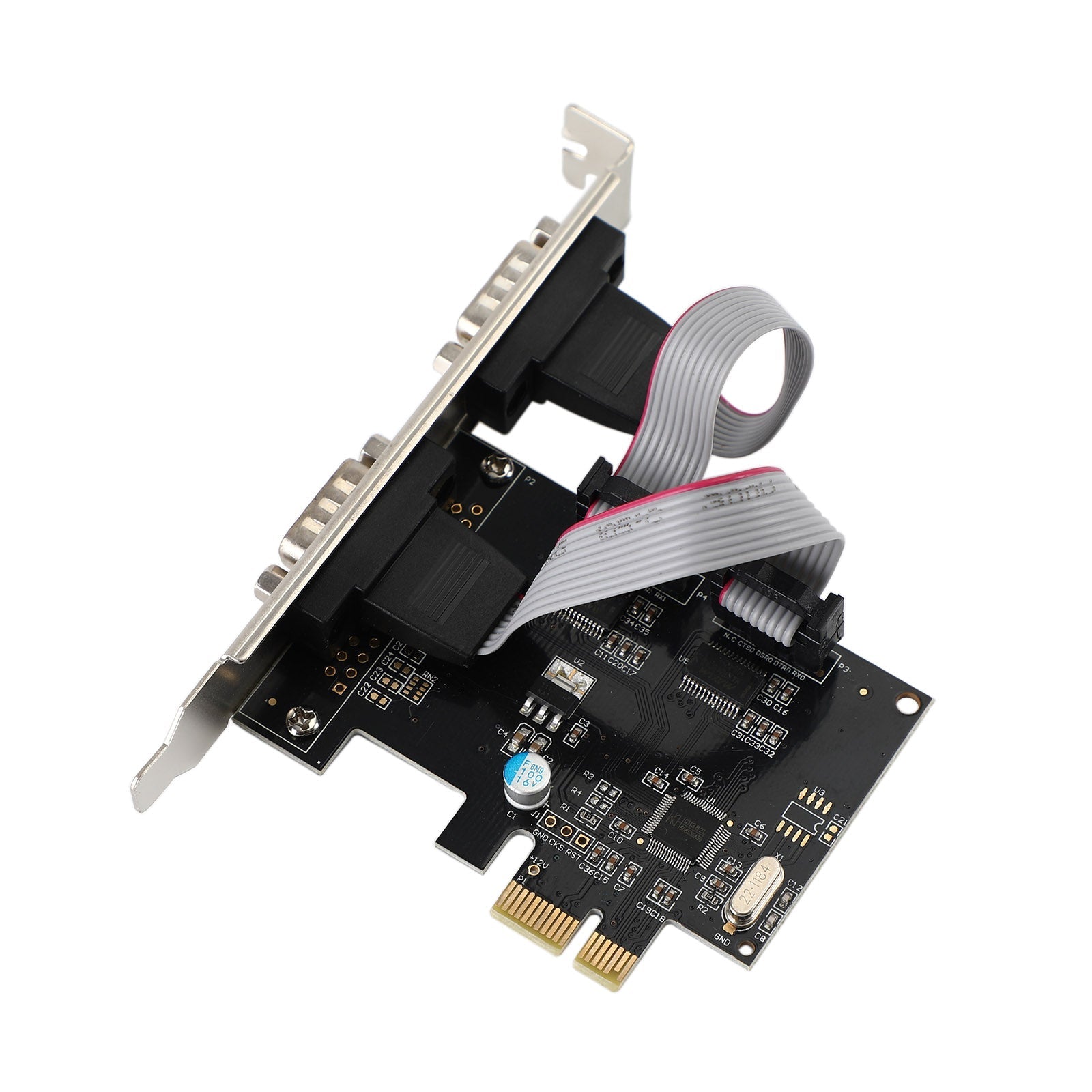 Carte adaptateur de carte d'extension PCI-Express à double puce série WCH382 PCIE vers RS232