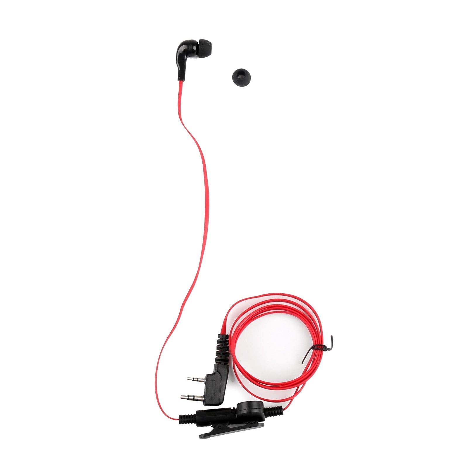 5x Oreillette Casque Pour Kenwood BAOFENG TYT LINTON UV-5R TG-UV2 Deux Voies Rouge