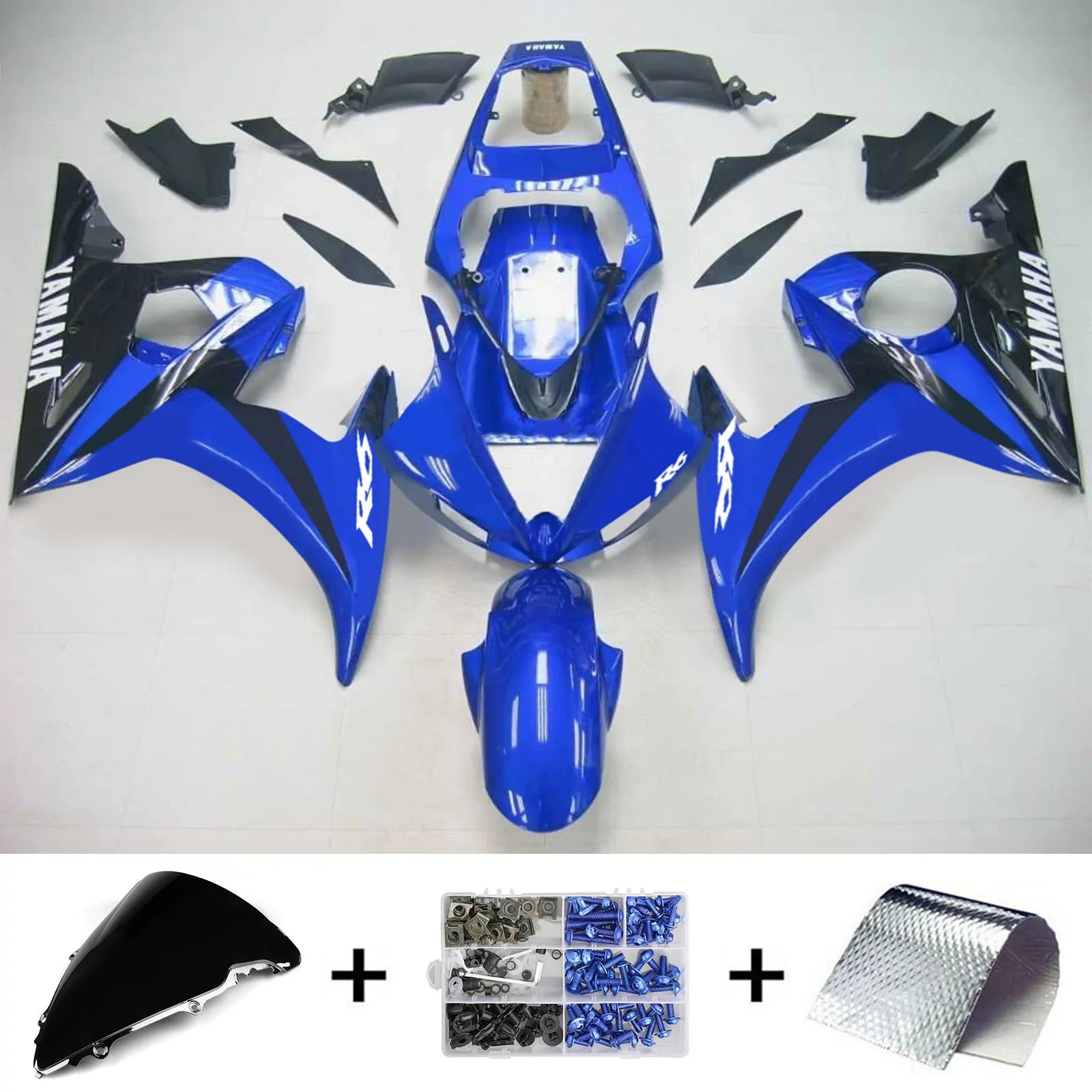 Kit Carenado Amotopart para Yamaha YZF 600 R6 2005 Genérico