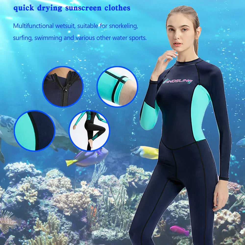 Traje de buceo ultrafino de seda helada para mujer.