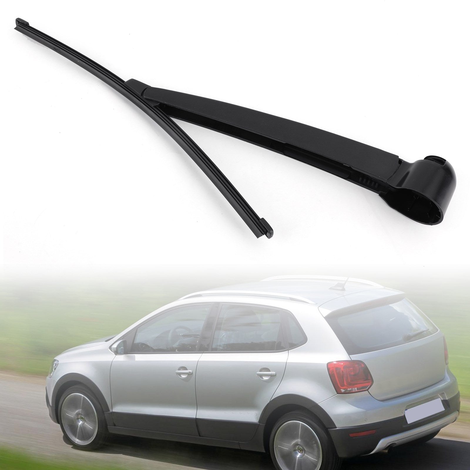 Balai de bras d'essuie-glace de lunette arrière pour VW POLO 9N BJ 2001-2009 noir générique