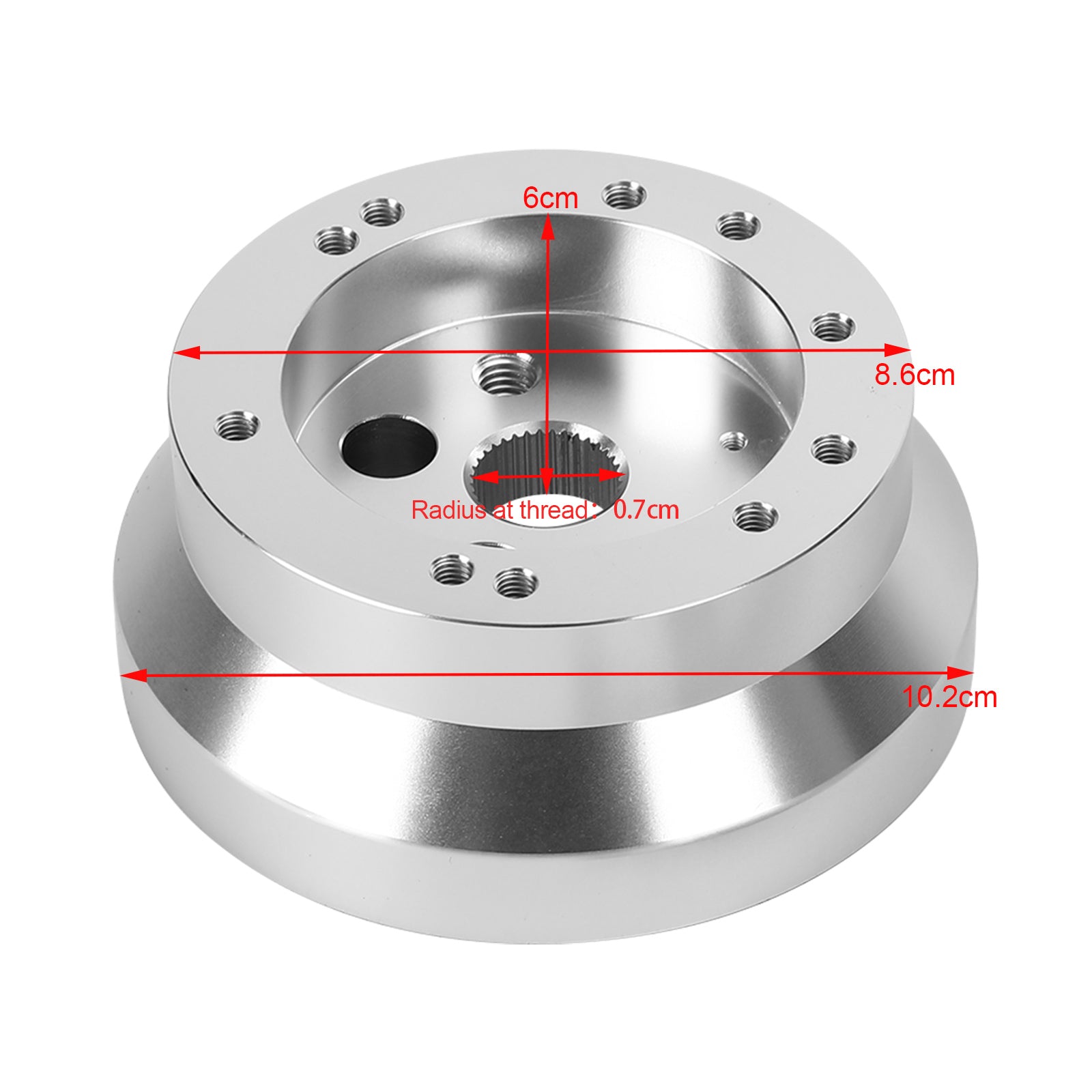 Kit adaptador de buje corto pulido para volante de 5 y 6 orificios nuevo para Ididit GM Chevy genérico