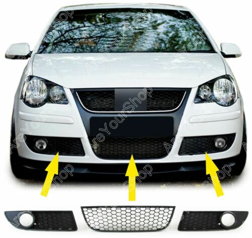 Centre noir pour Polo GTI avant VW inférieur 9N3 calandre pare-chocs Grill 2005-2009 brouillard générique