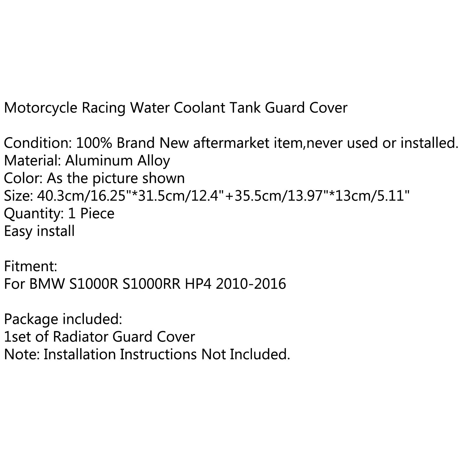 Protecteur de couverture de refroidisseur d'huile de gril de garde de radiateur pour BMW S1000R S1000RR HP4 générique